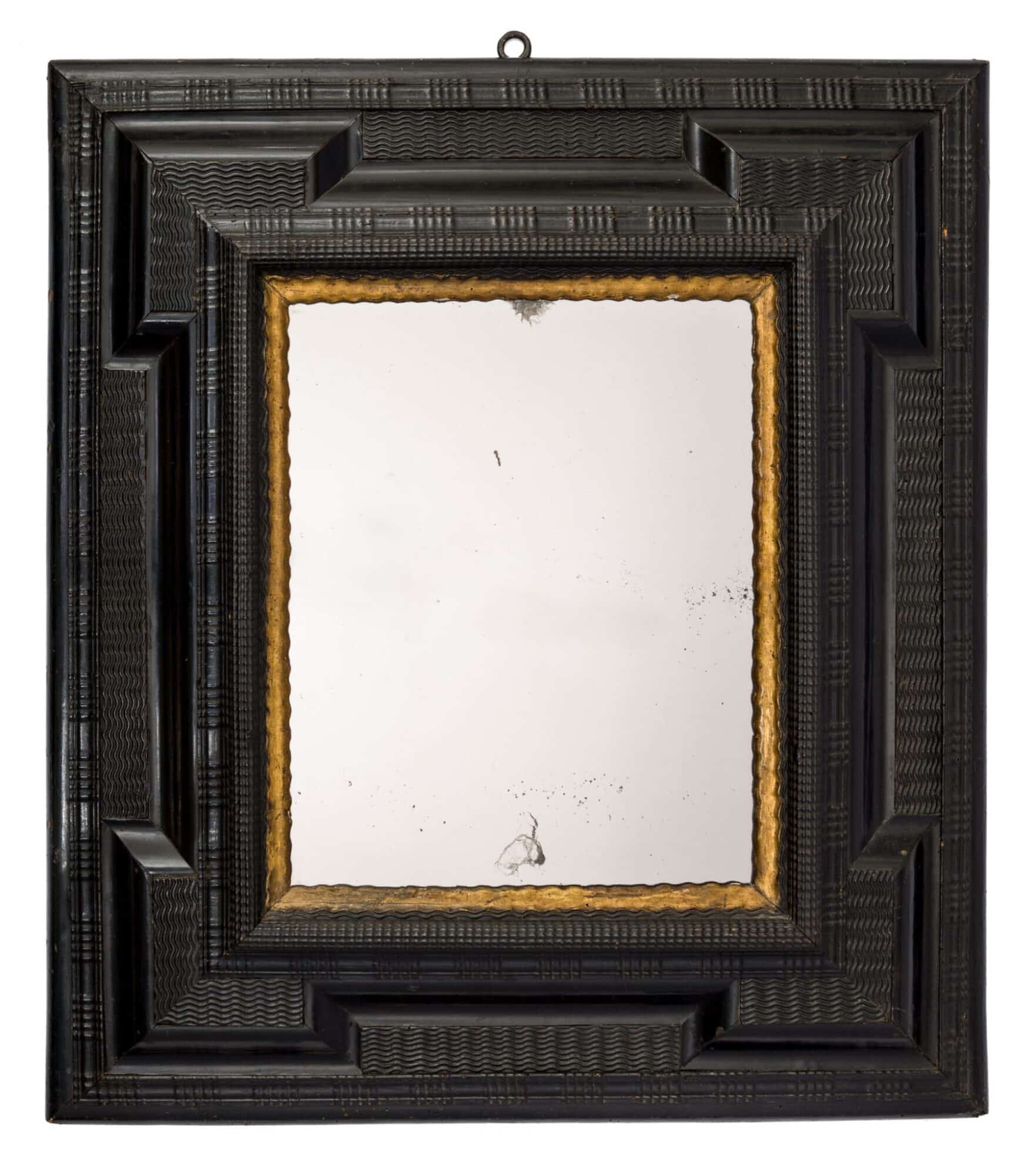 17th century Dutch ripple frame mirror