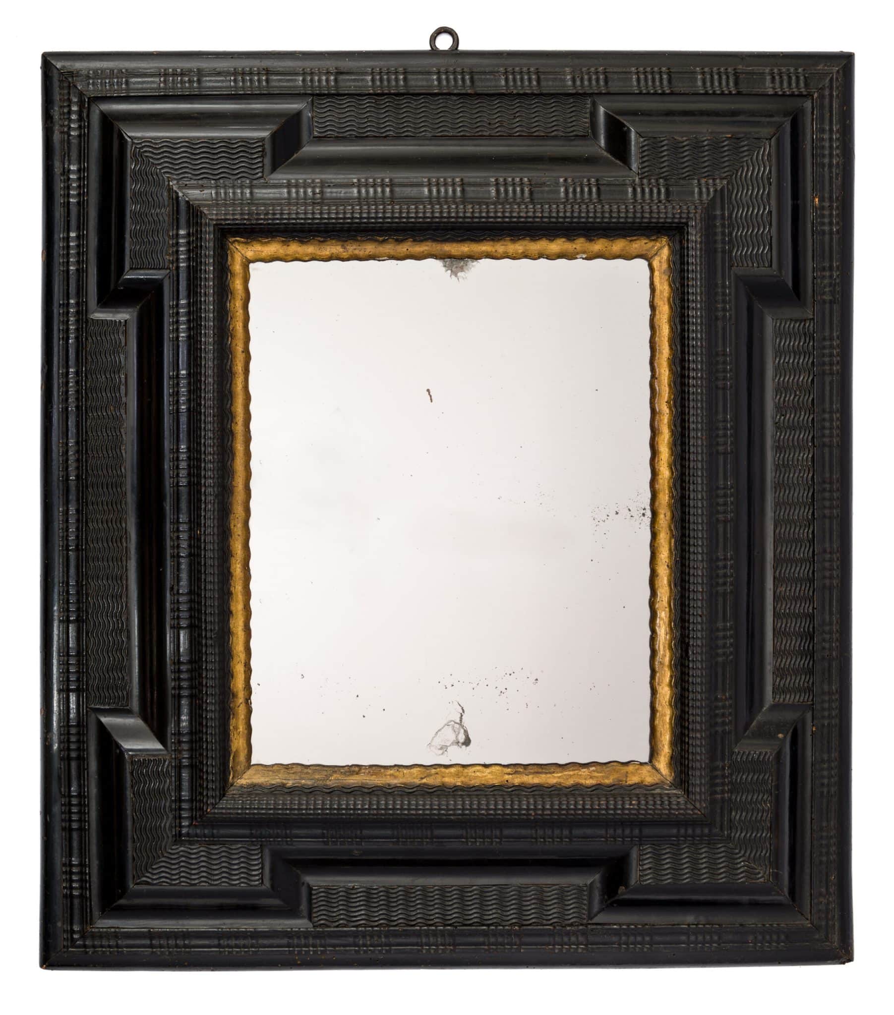 17th century Dutch ripple frame mirror