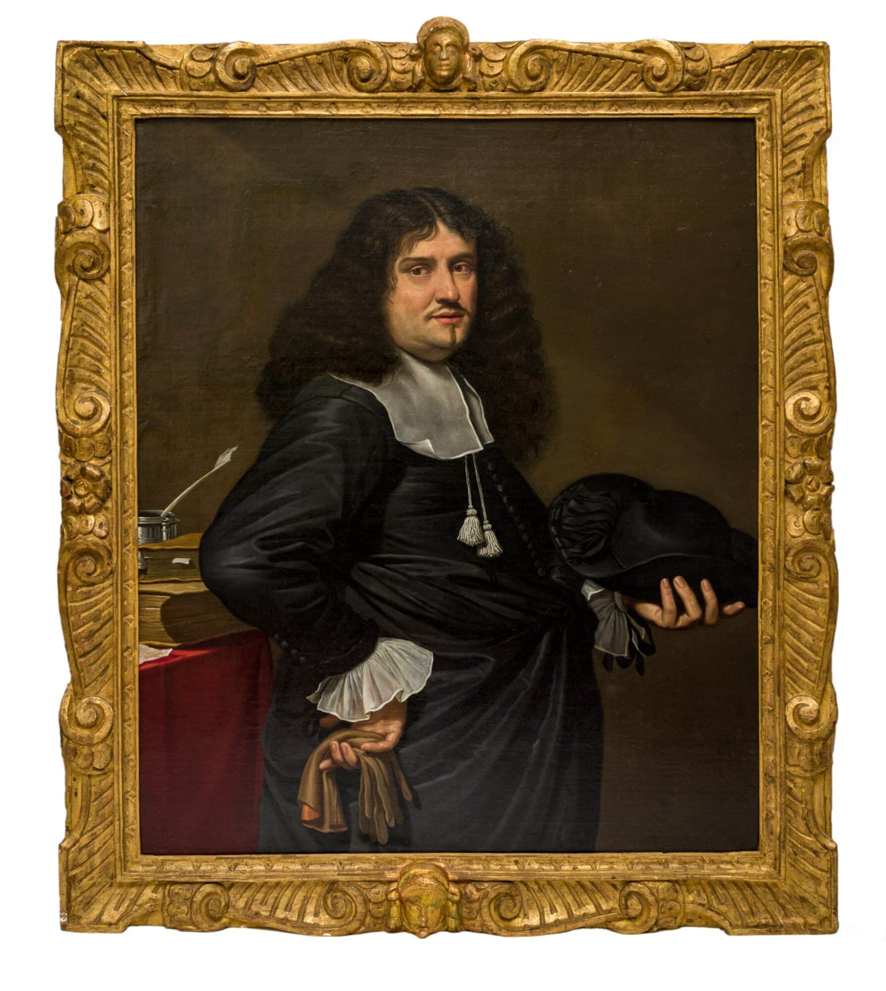 Dutch School Portrait of a Gentleman at His Desk