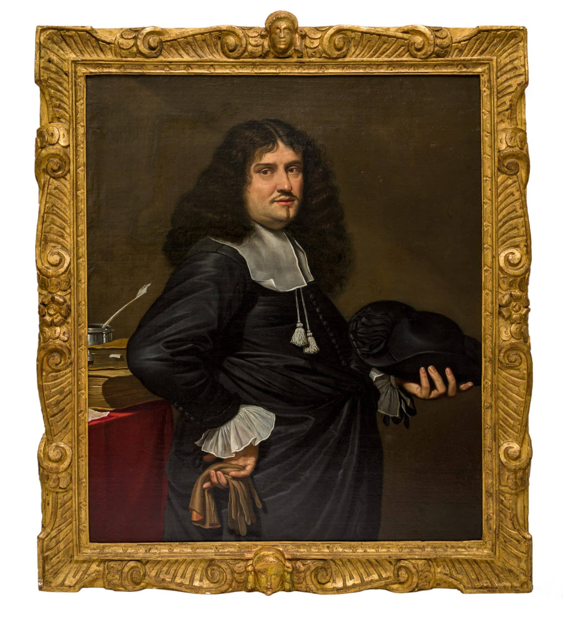 Dutch School Portrait of a Gentleman at His Desk