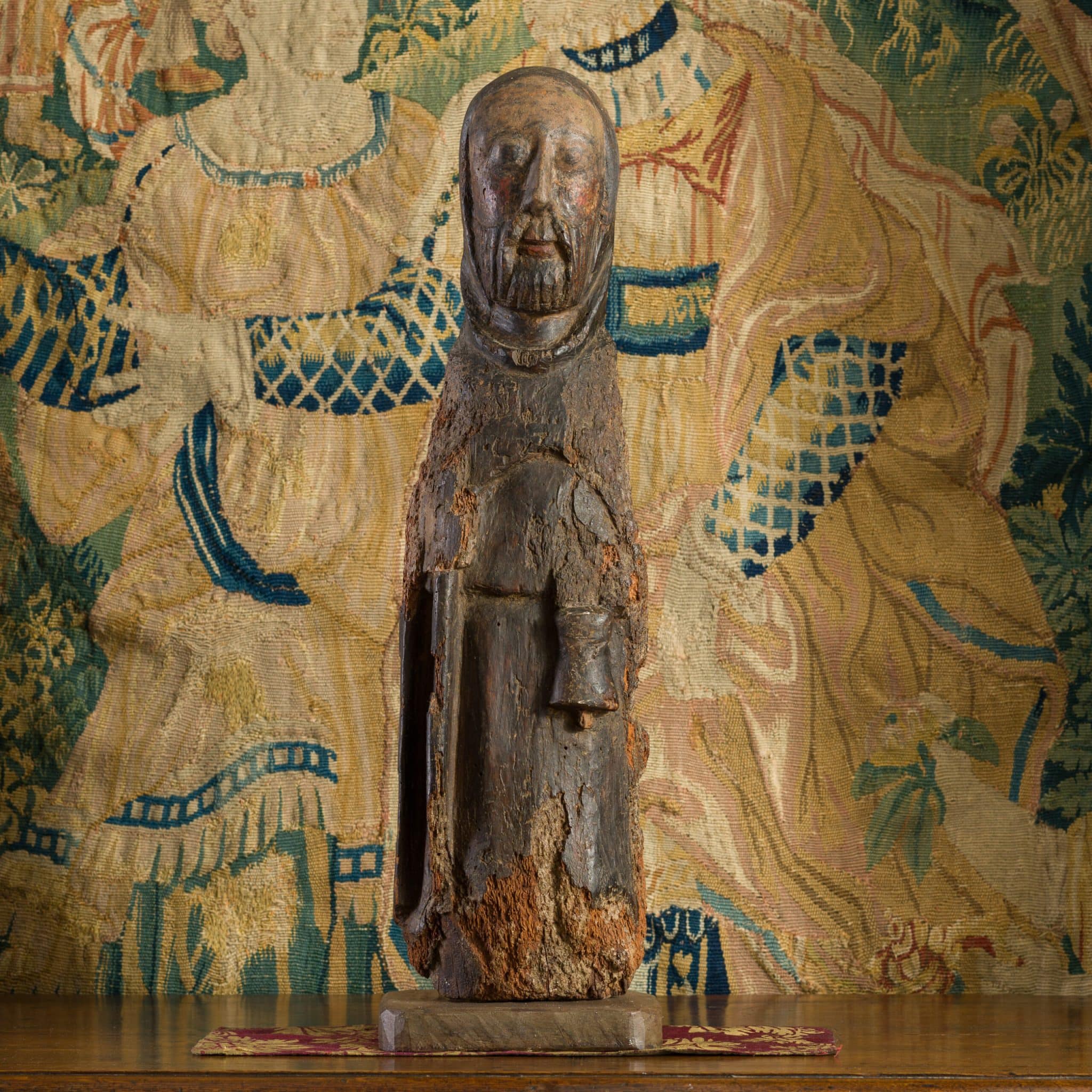 Romanesque standing monk (possibly St Anthony Abbot)