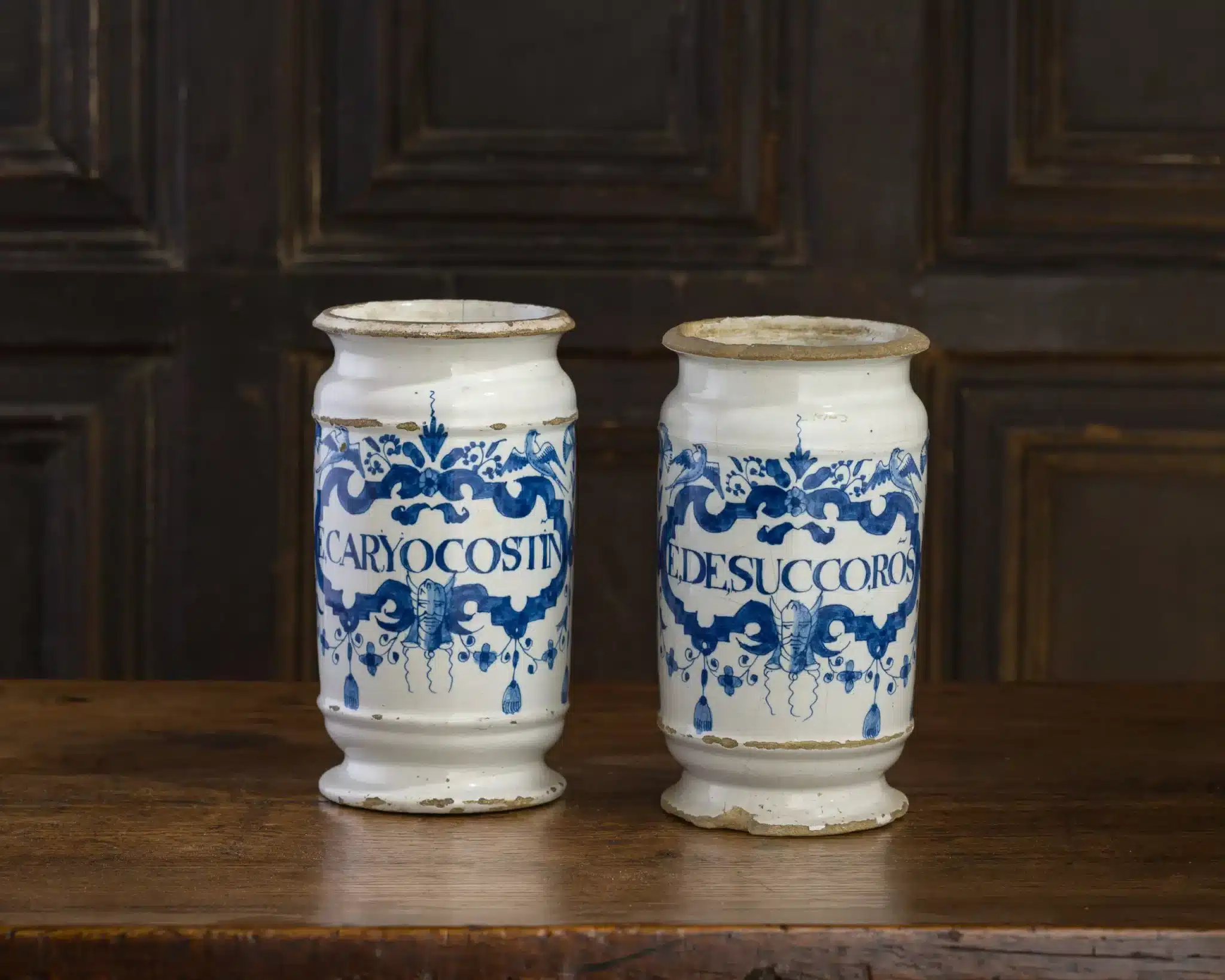 Delftware drug jars