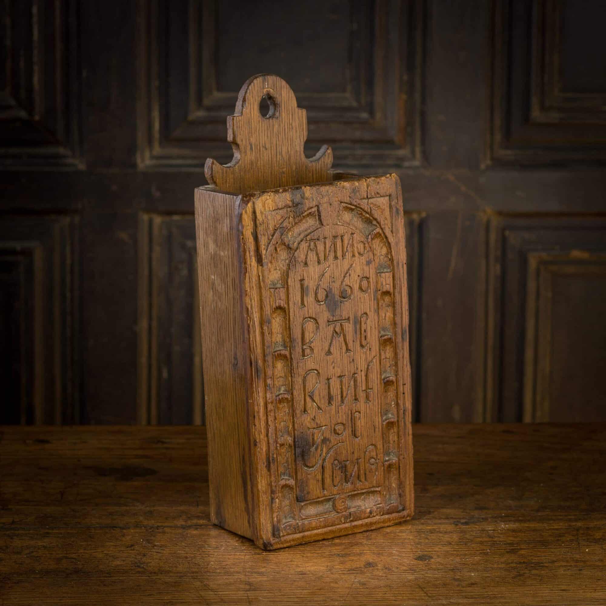 17th century candle box
