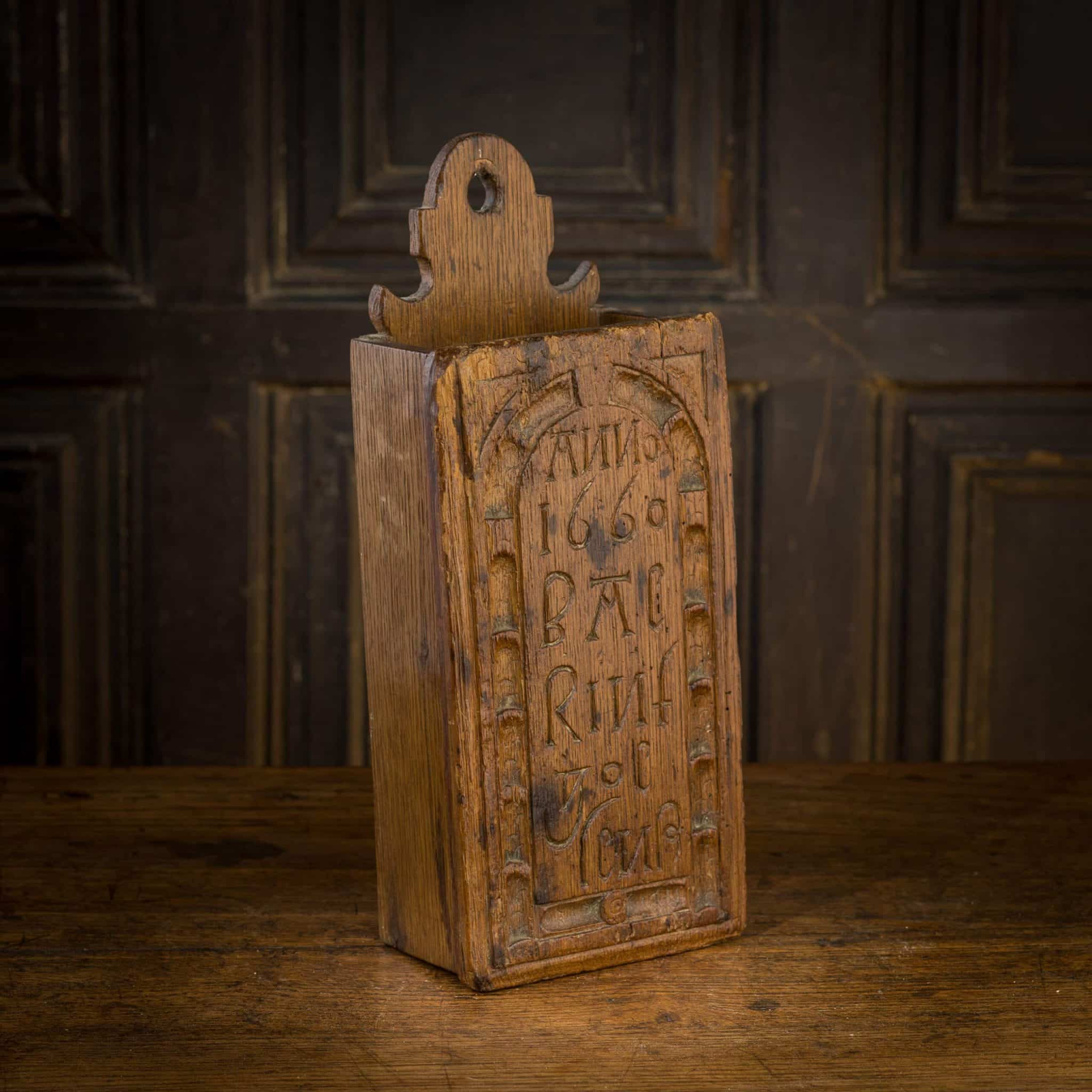 17th century candle box