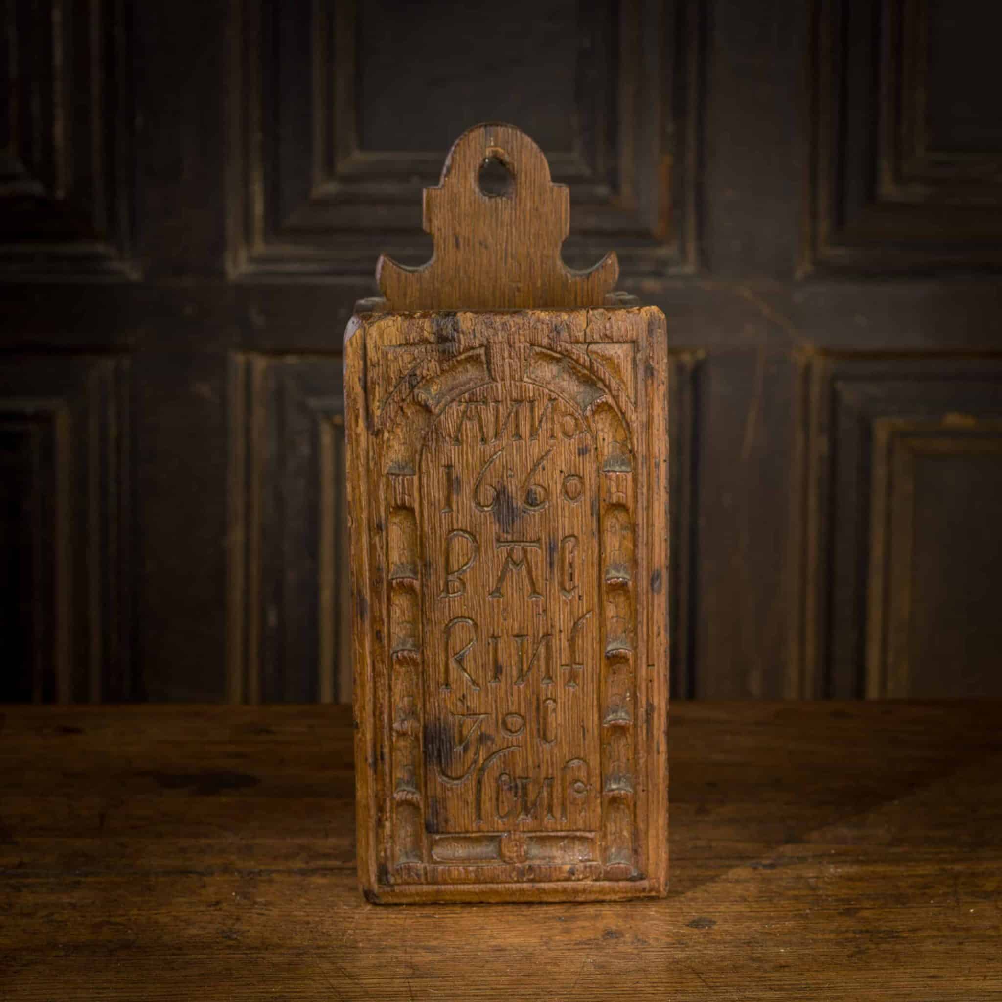 17th century candle box