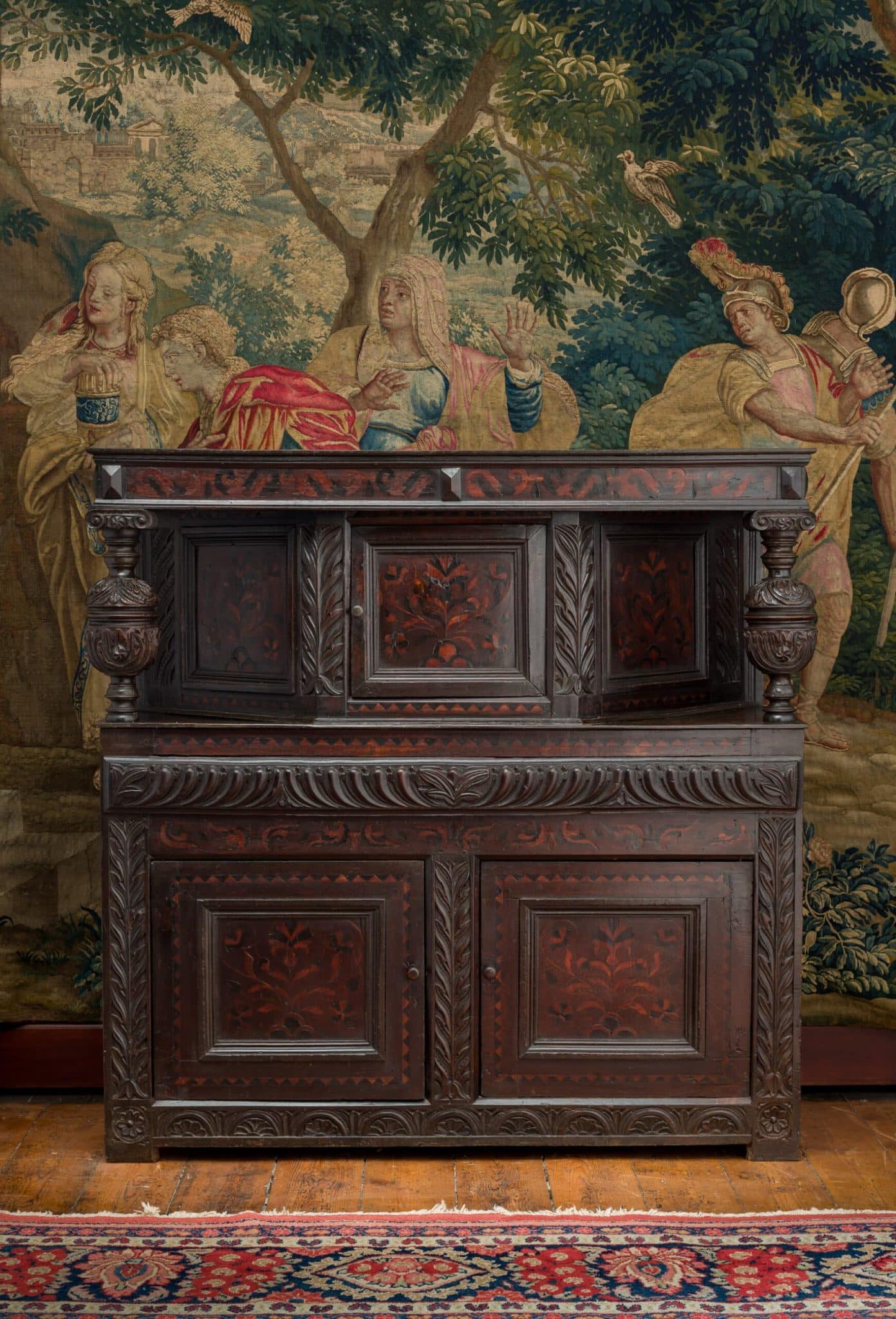 Charles I Inlaid Press Cupboard