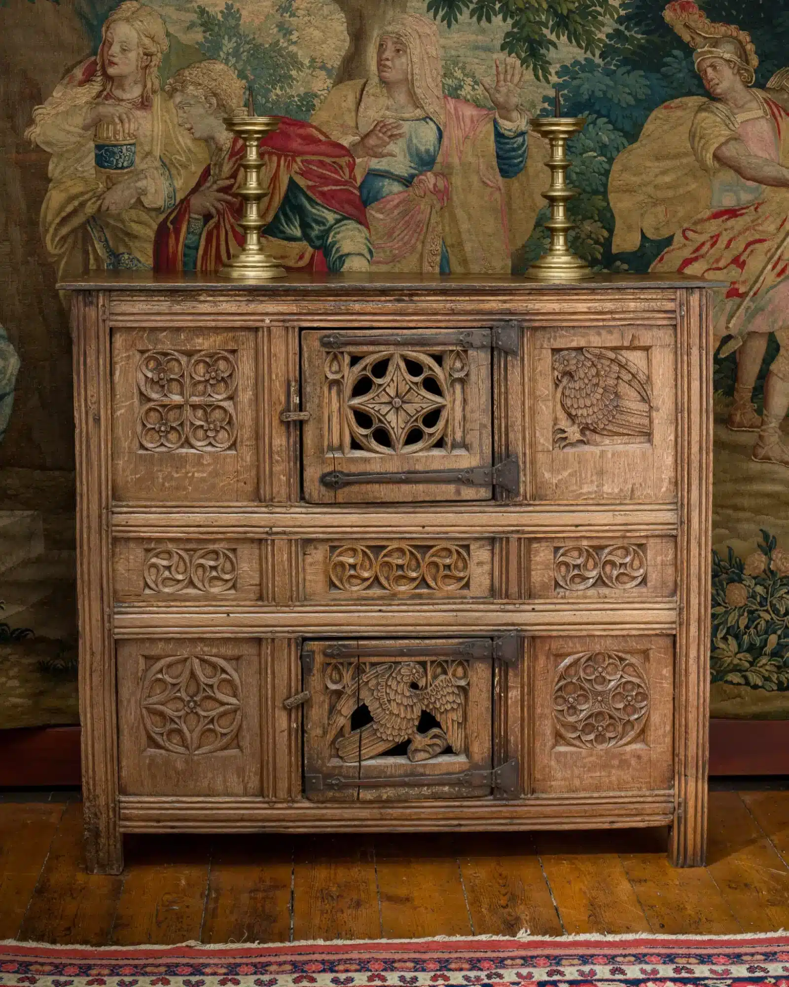 Henry VIII Oak Carved Cupboard (Press or Aumbry)