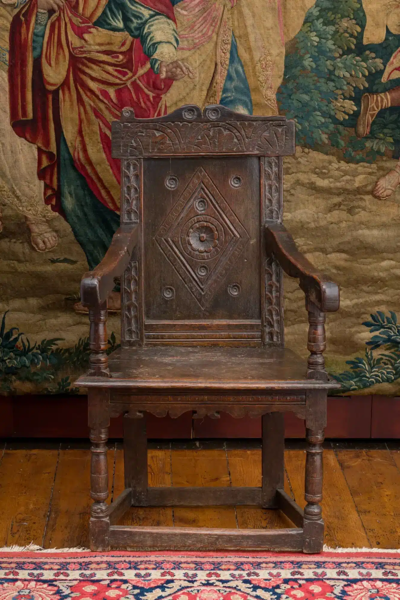 Charles I Joined Oak Armchair, Welsh Borders