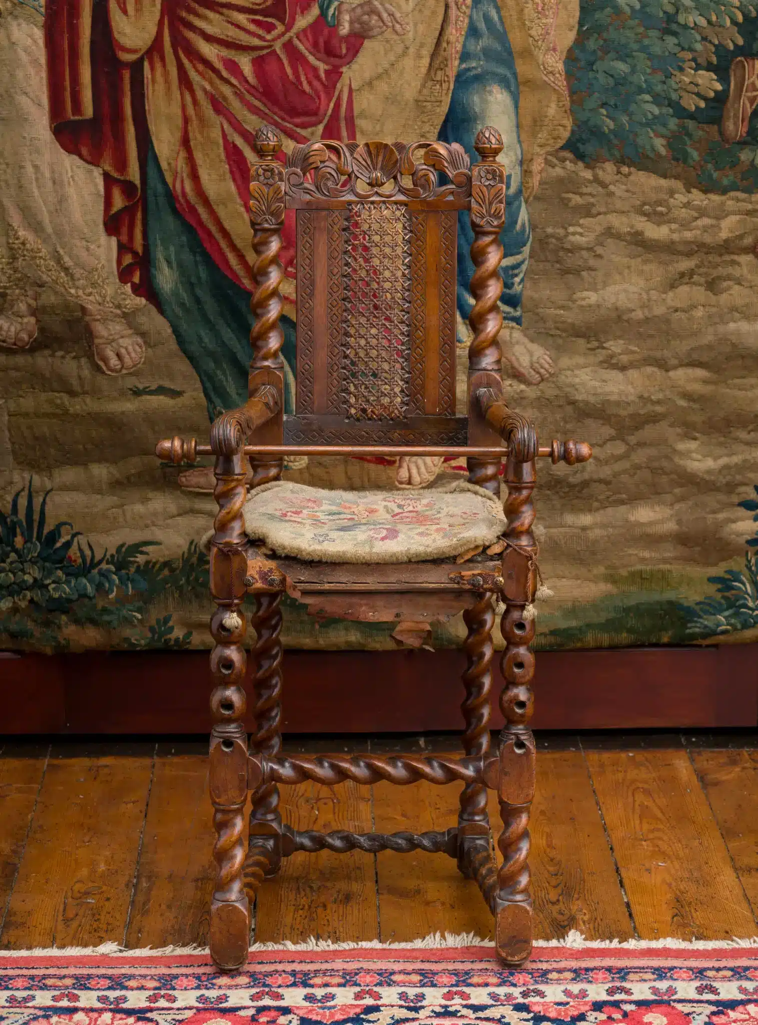Charles II Walnut Child’s High Chair