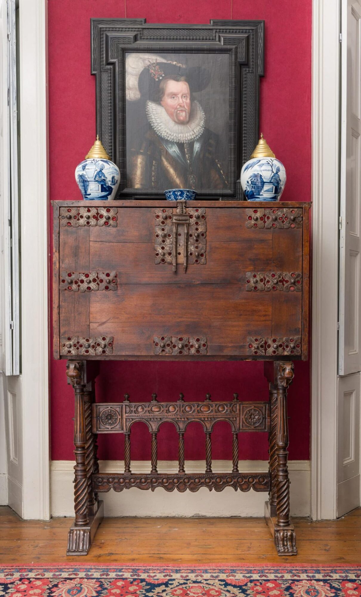 Renaissance Spanish Vargueño (Bargueño) Cabinet on Stand