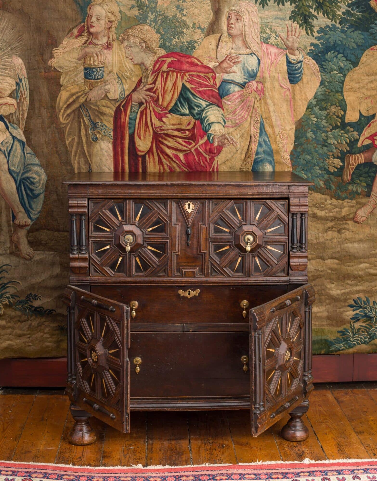 Charles II inlaid chest of drawers
