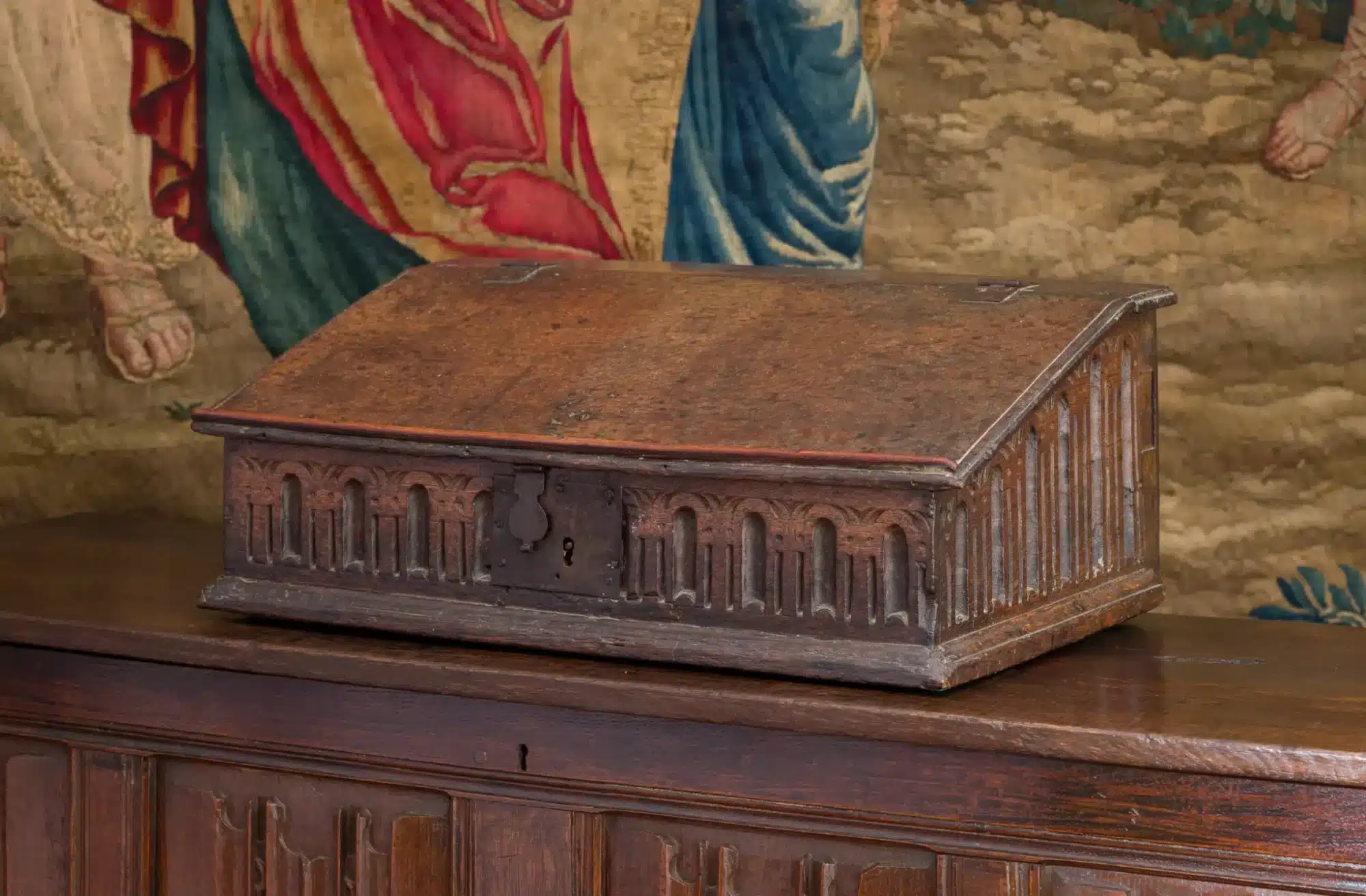 James I Oak Desk Box