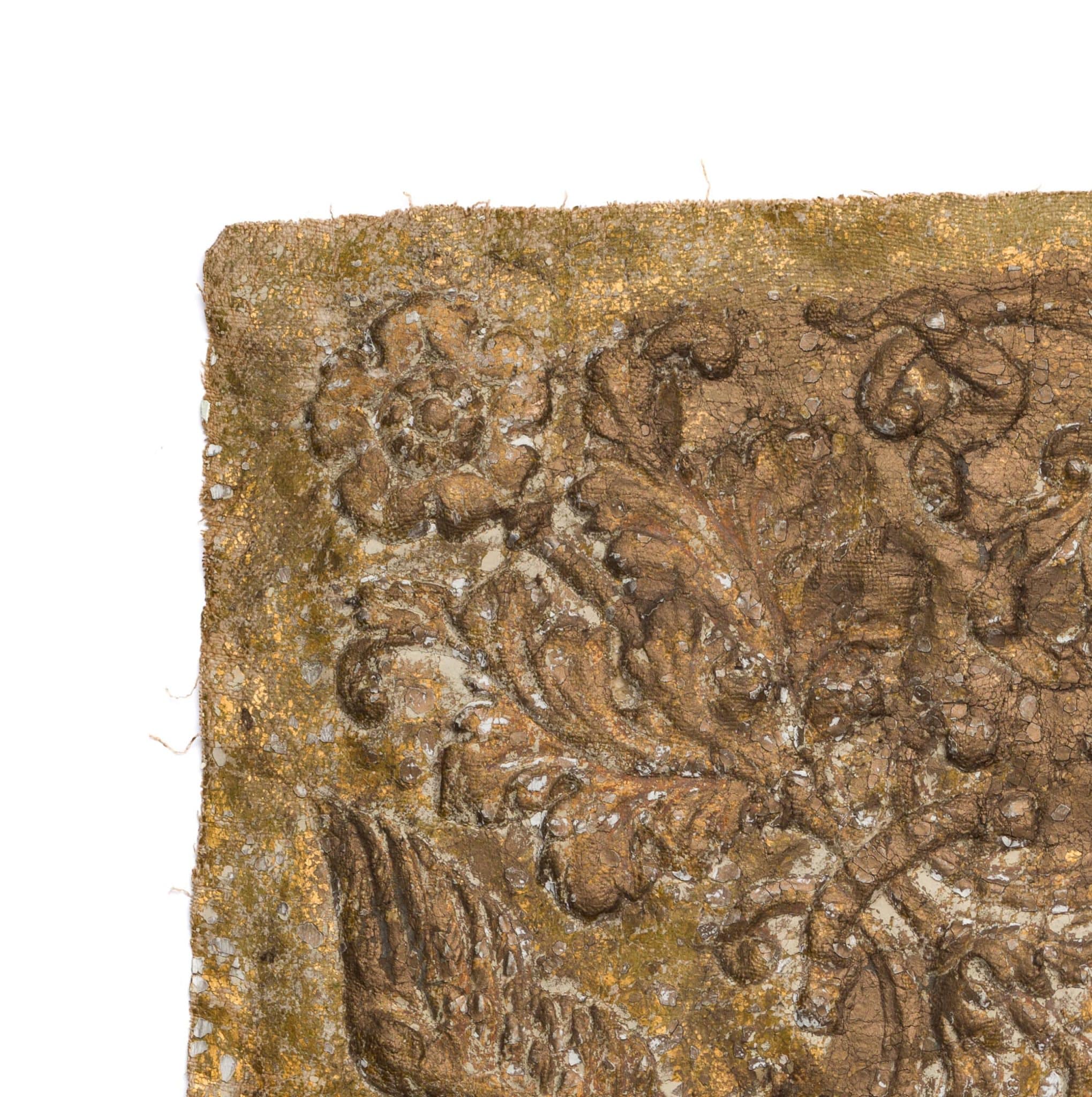Henry VIII Gilt-Embossed Fabric Ceiling Panel
