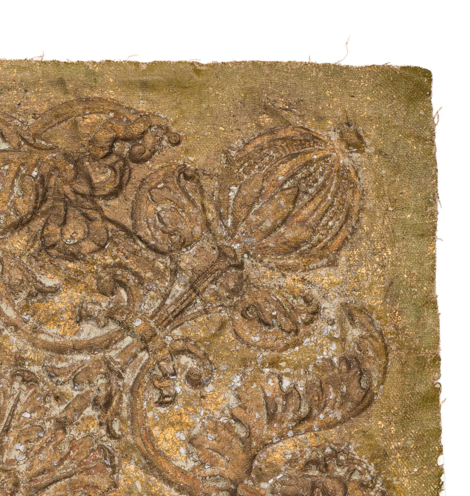 Henry VIII Gilt-Embossed Fabric Ceiling Panel