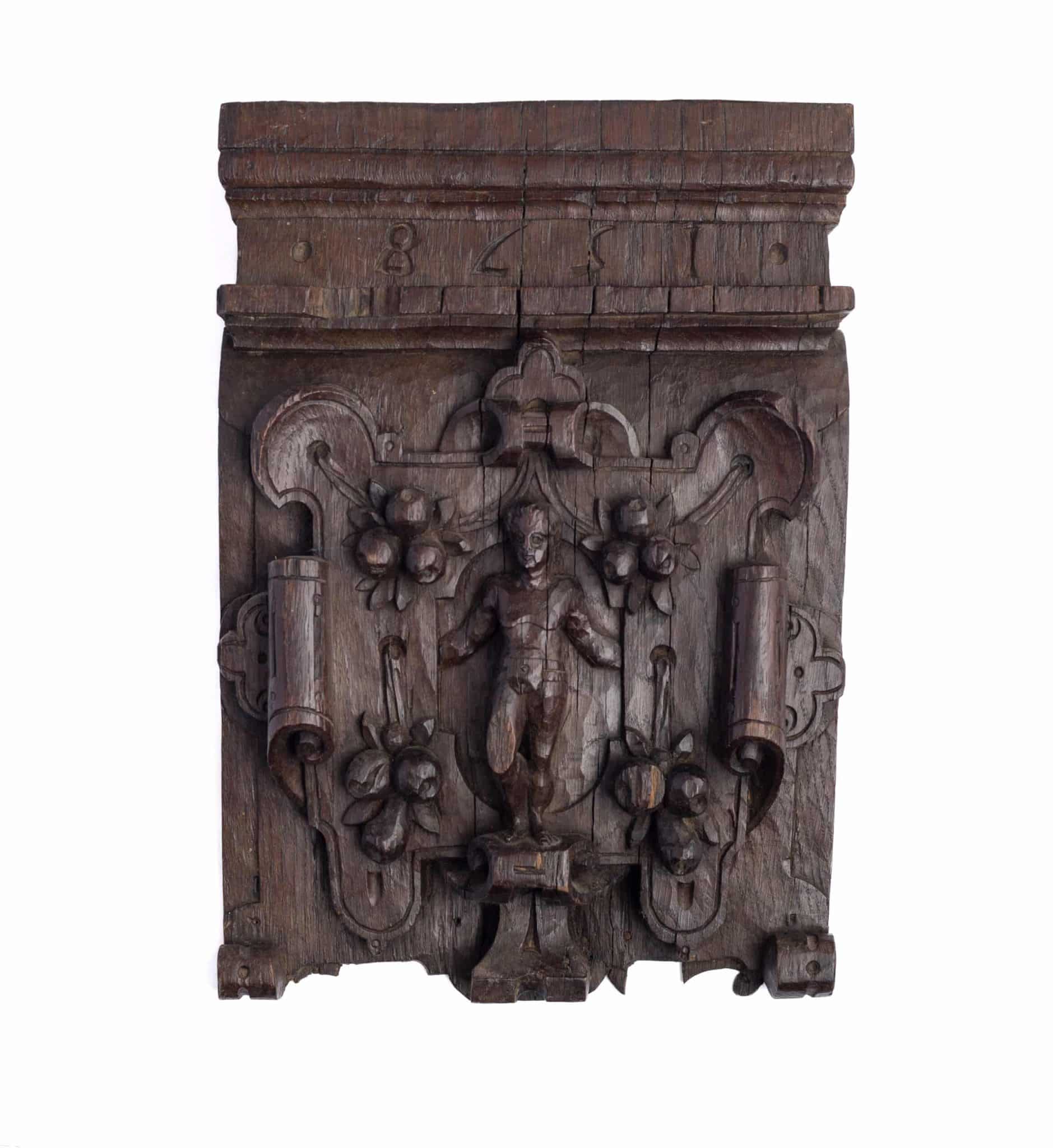 Elizabeth I Carved Oak Capitals, Dated 1578