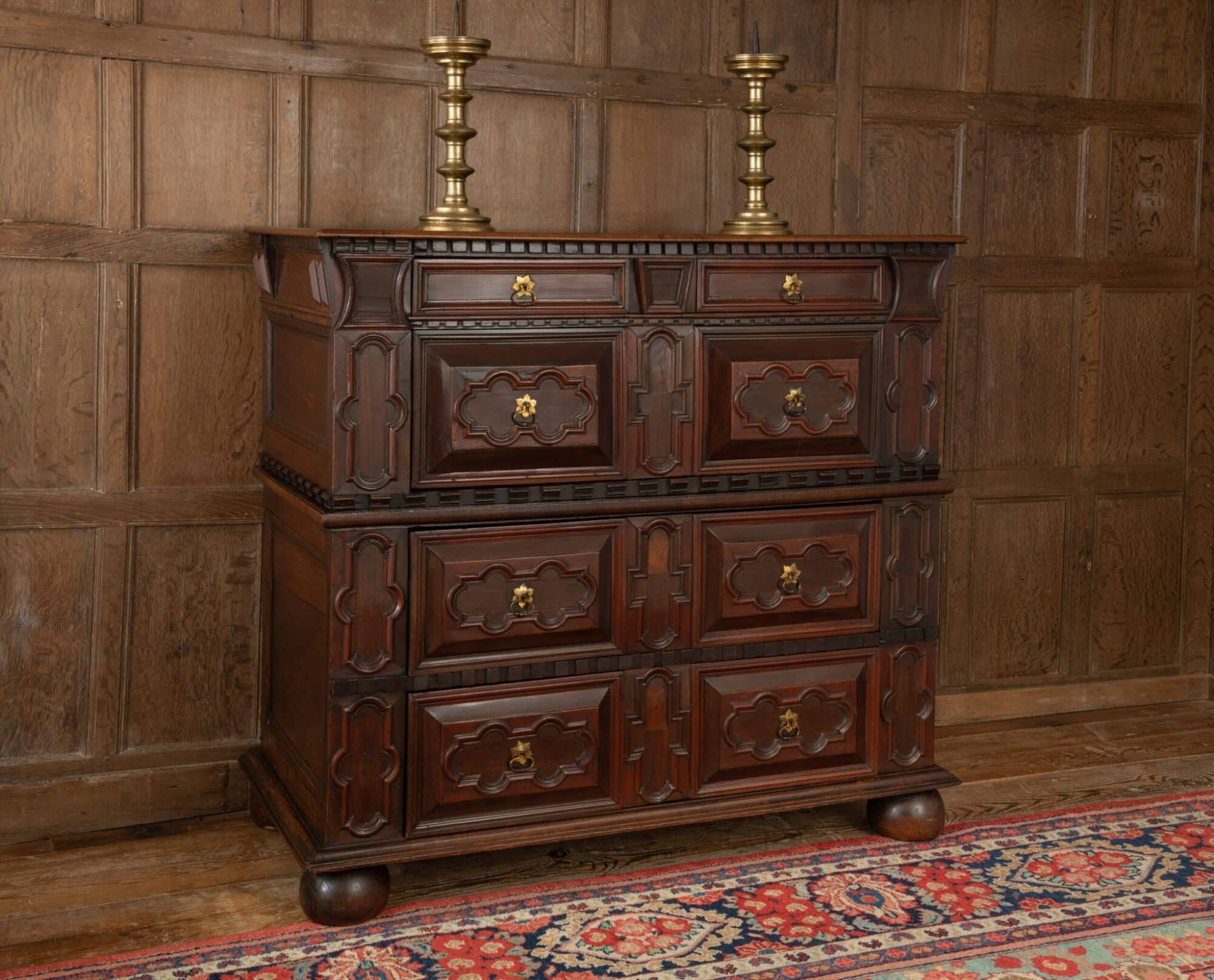 Charles II joined chest of drawers