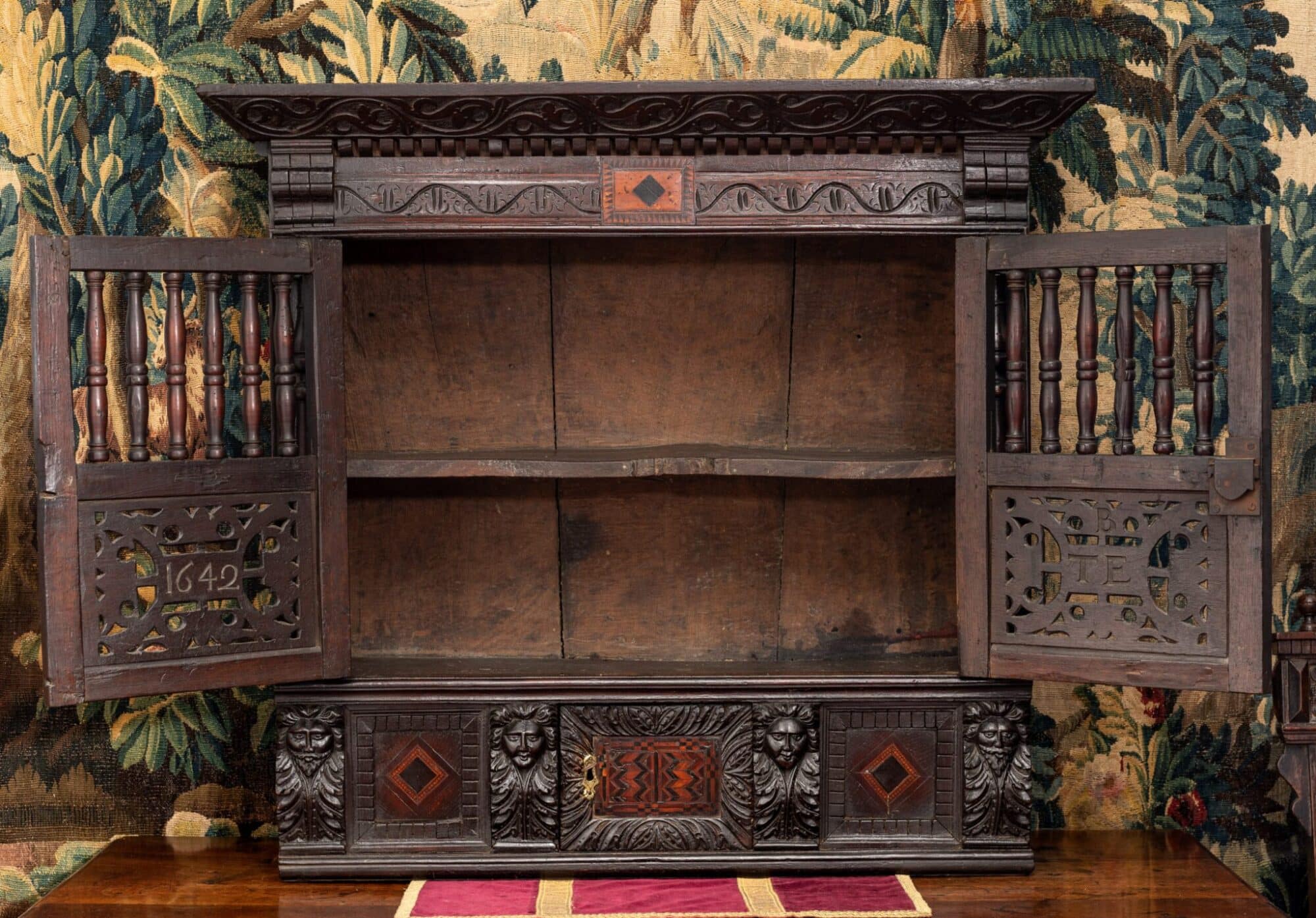 James I Oak Mural Cupboard