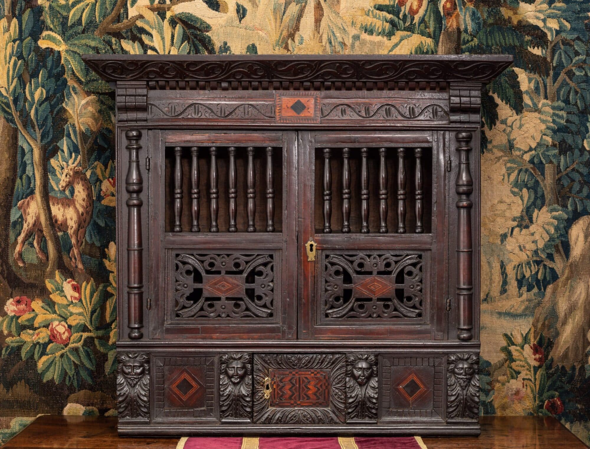 James I Oak Mural Cupboard