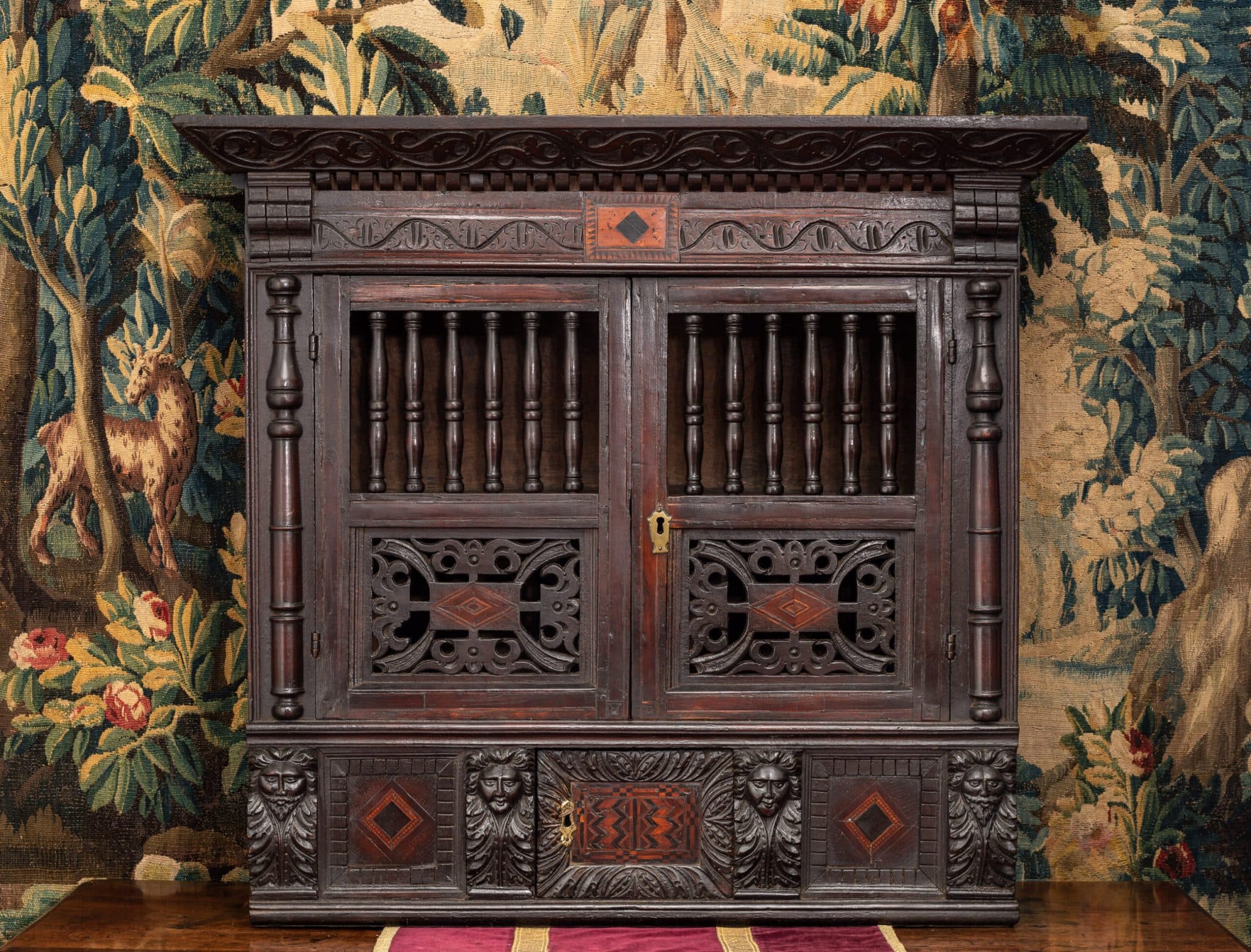 James I Oak Mural Cupboard