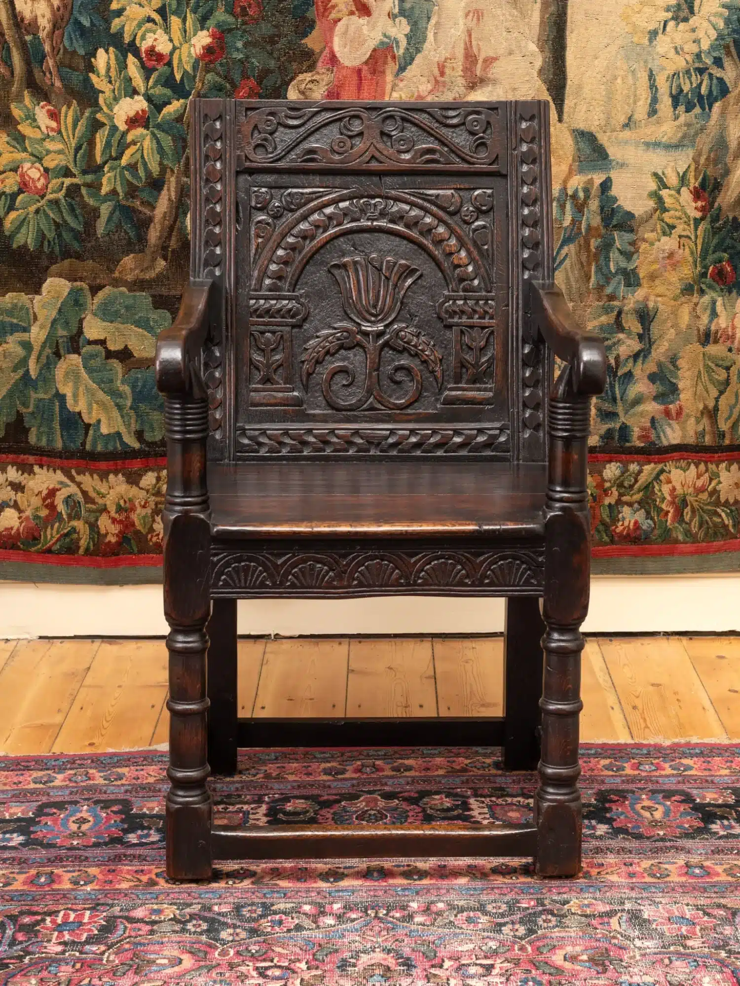 Charles I joined oak armchair