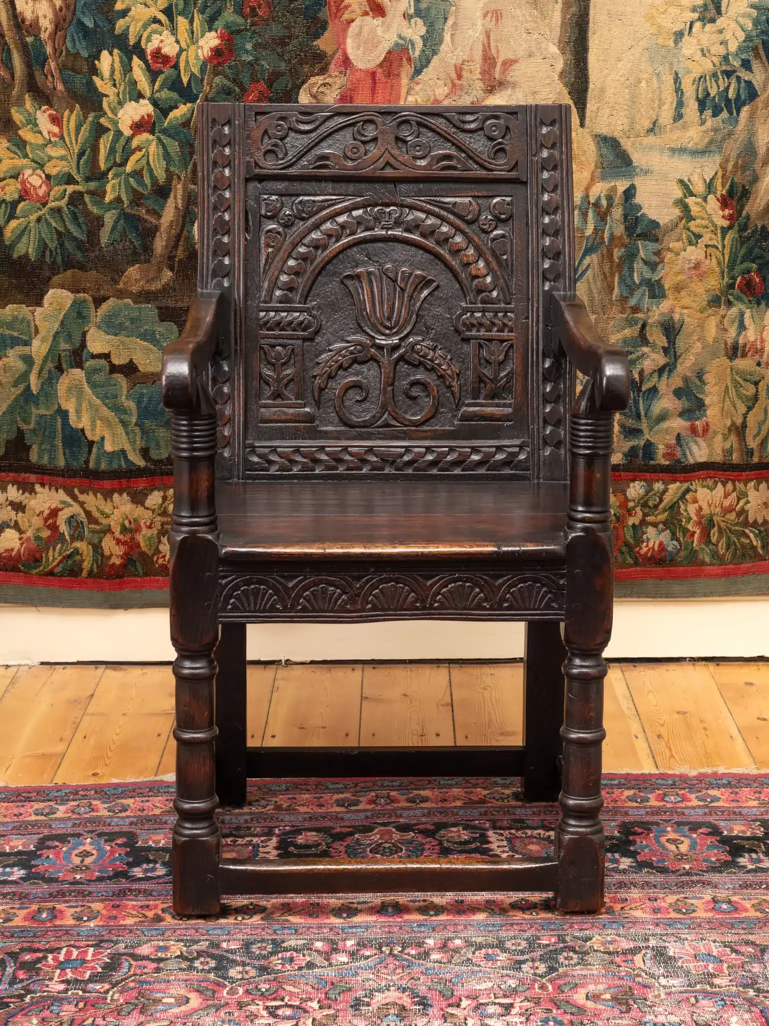 Charles I joined oak armchair