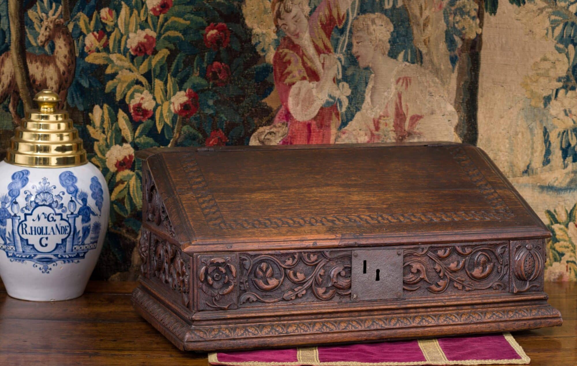 Tudor carved desk box