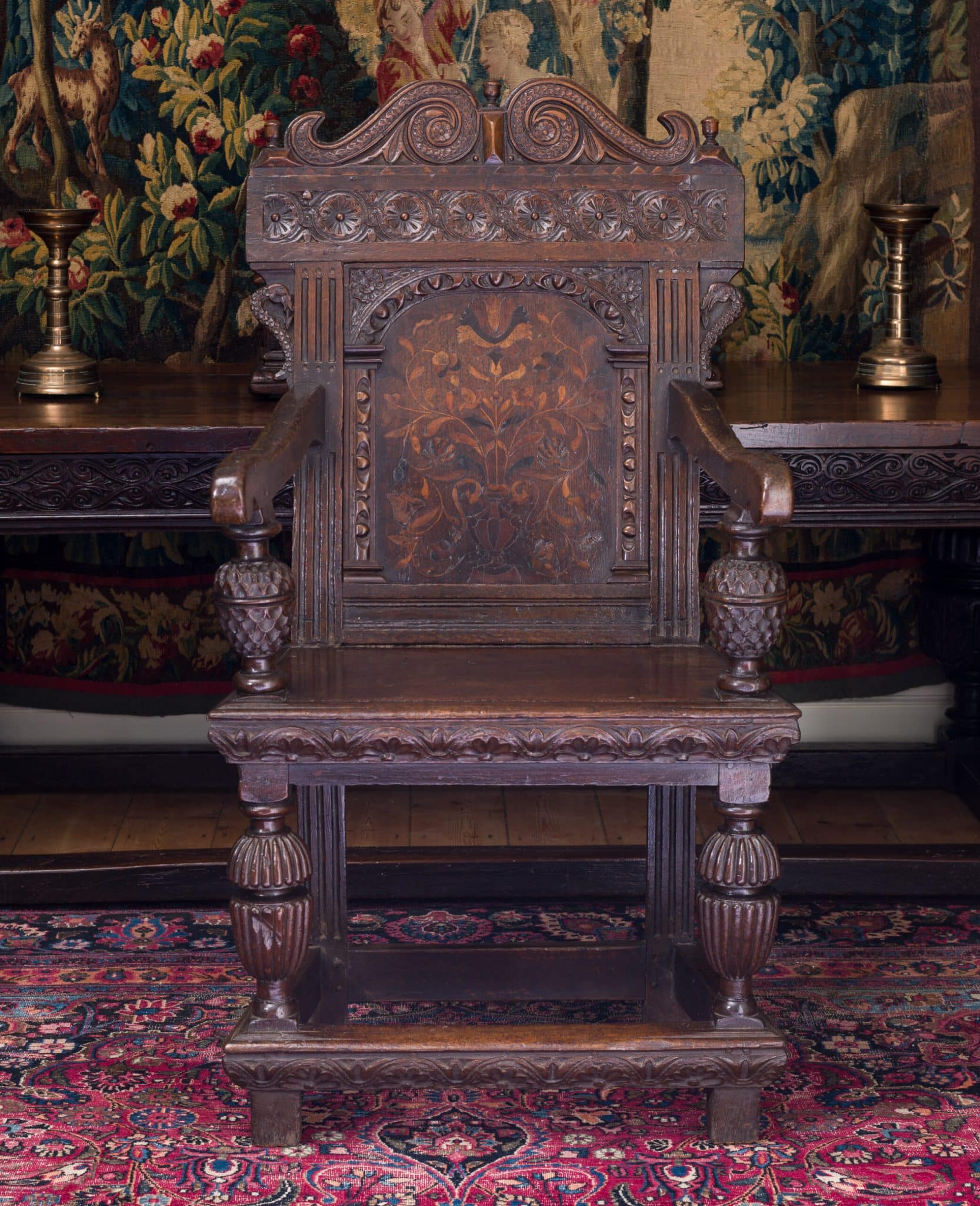 Elizabeth I inlaid armchair