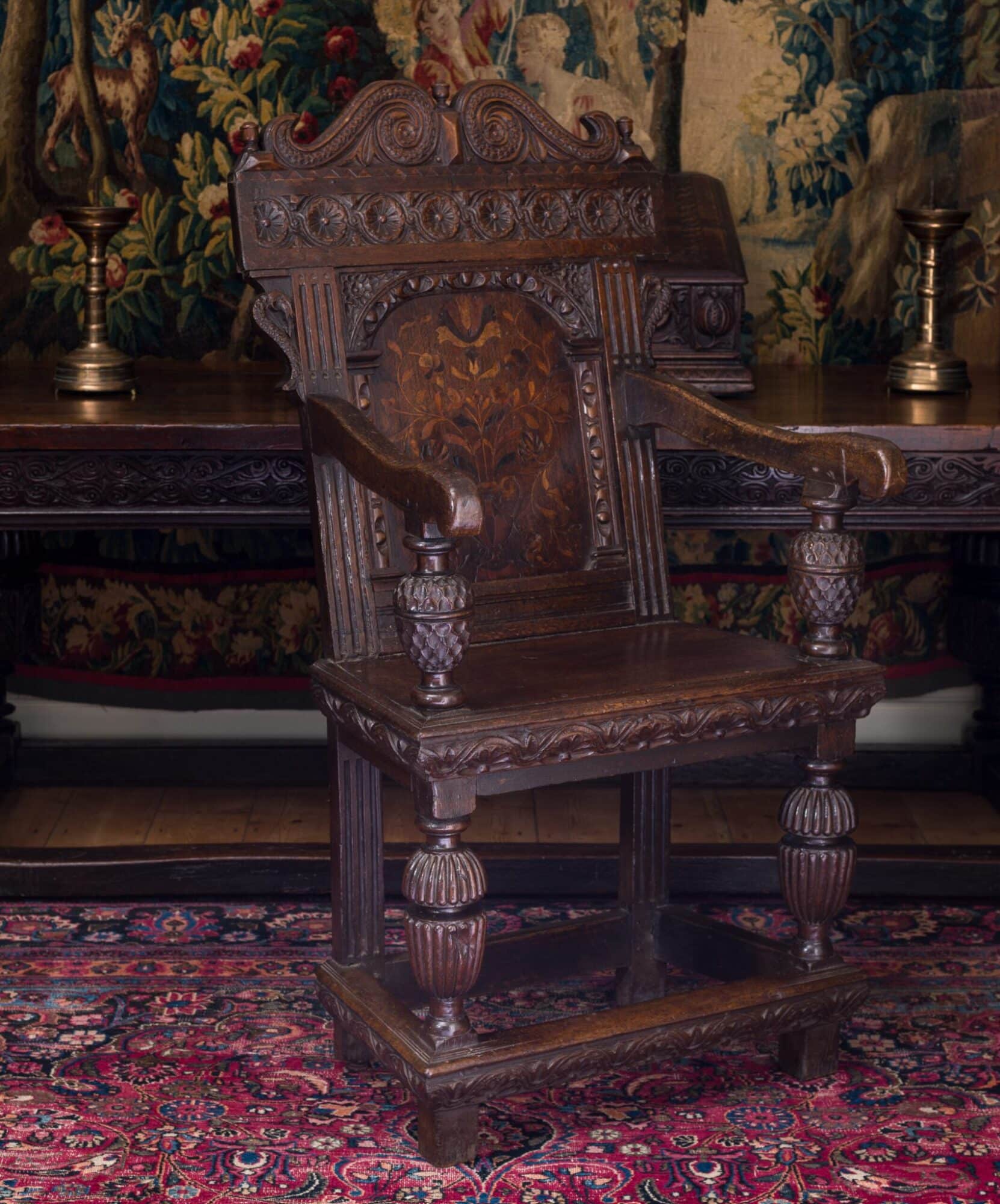 Elizabeth I inlaid armchair