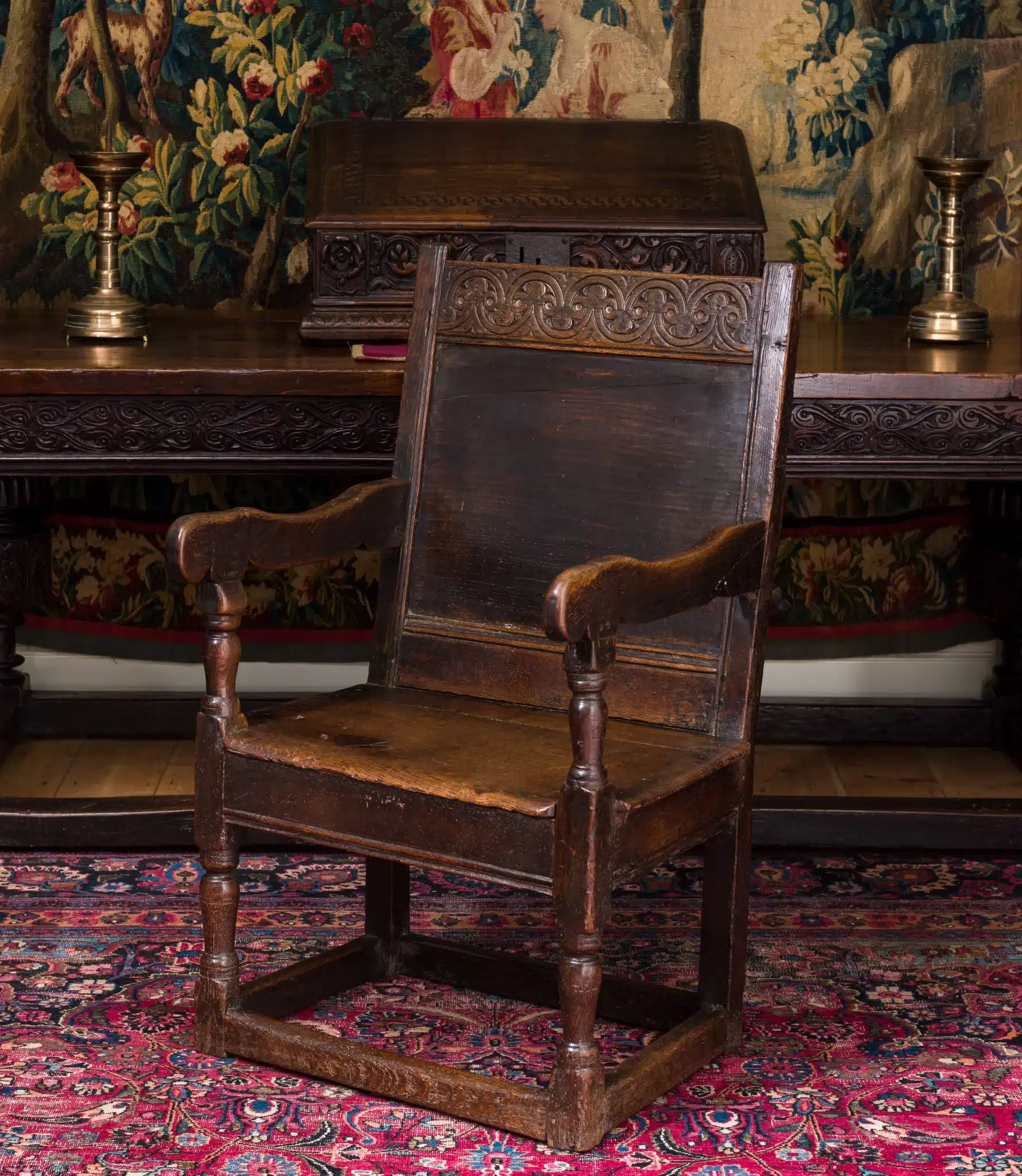 Charles II joined oak armchair