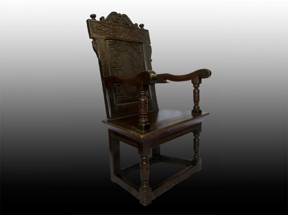 Charles I oak joined armchair