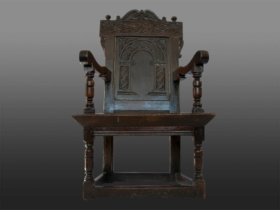 Charles I oak joined armchair