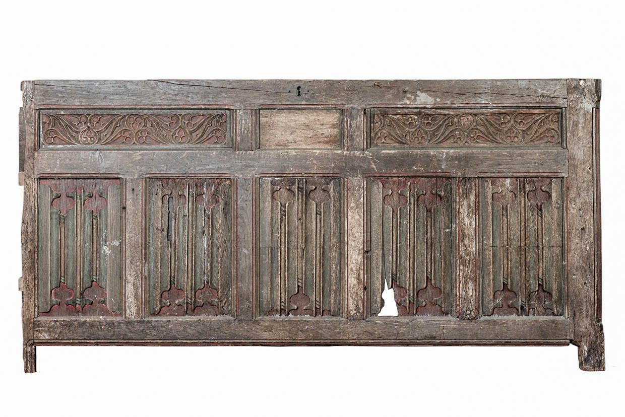 Henry VIII linenfold chest front