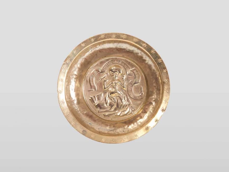 Early 16th century brass Alms bowl