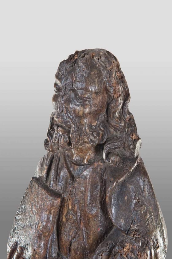 English oak sculpture of St Simon