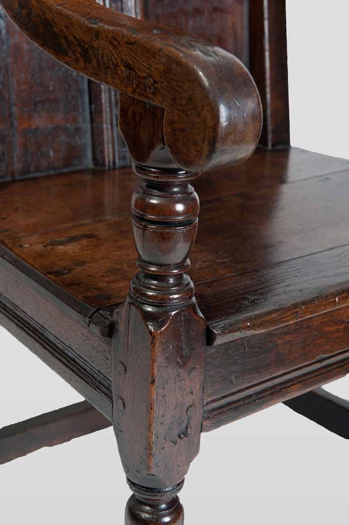 Elizabeth I joined oak armchair
