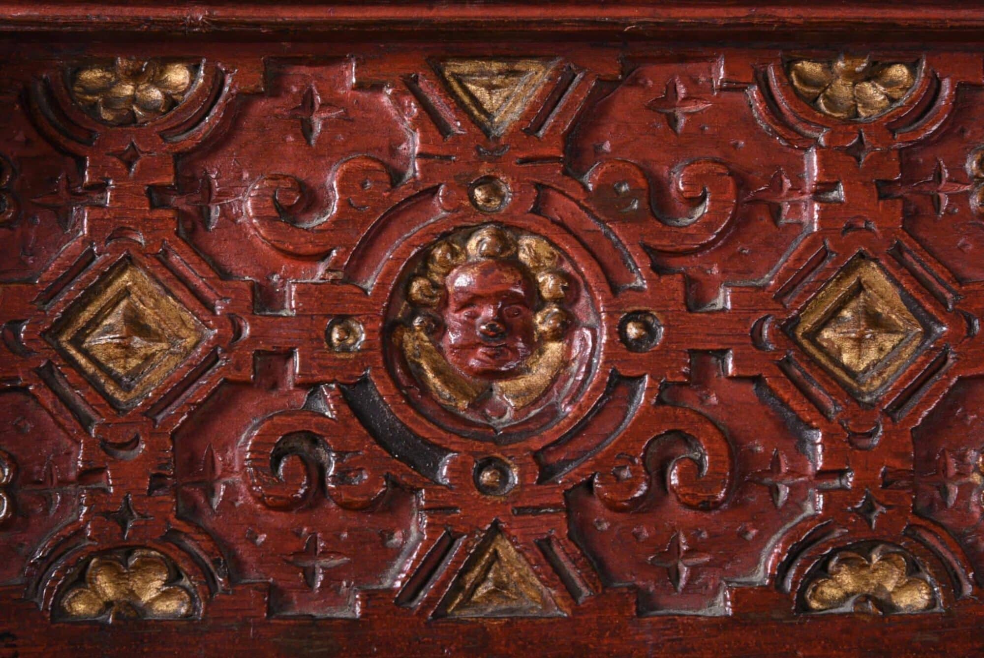 16th century carved table box