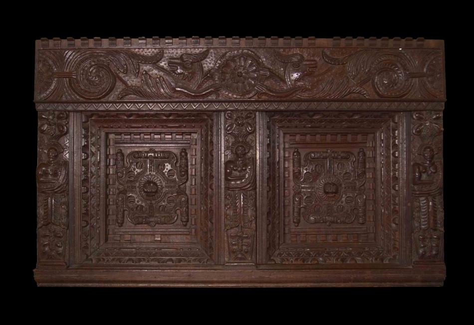 Elizabeth I oak overmantel