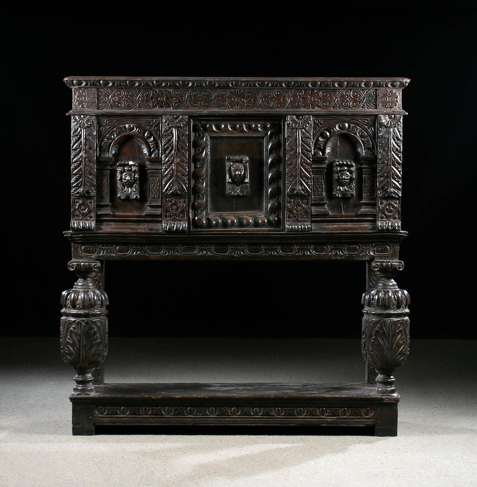 Elizabeth I oak livery cupboard