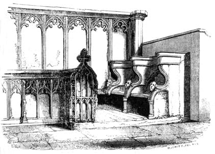 Medieval English choir stall