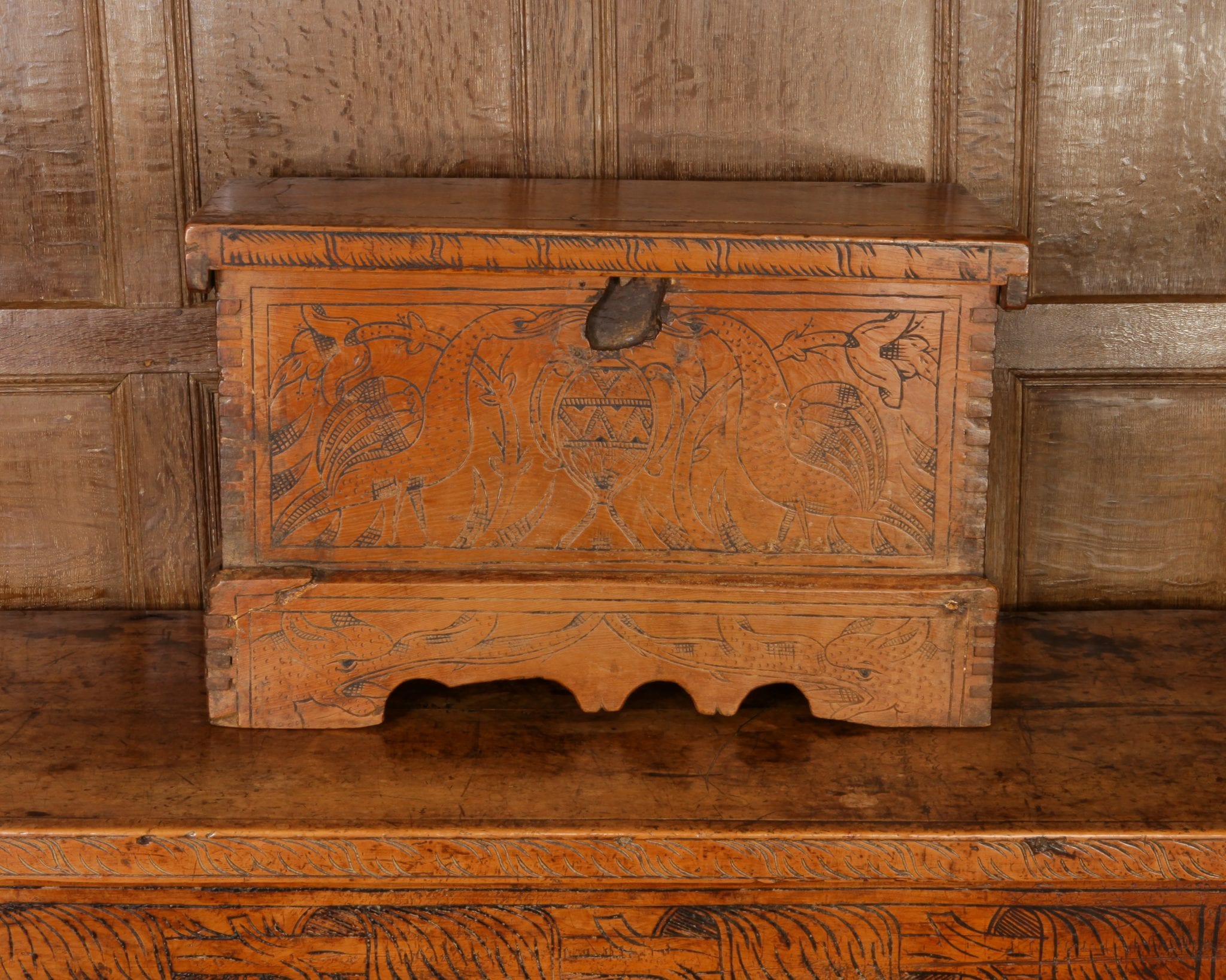 17th century cypress wood chest