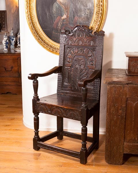 Charles I joined oak armchair