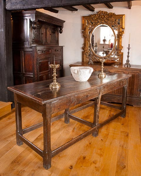 Charles II joined oak press cupboard