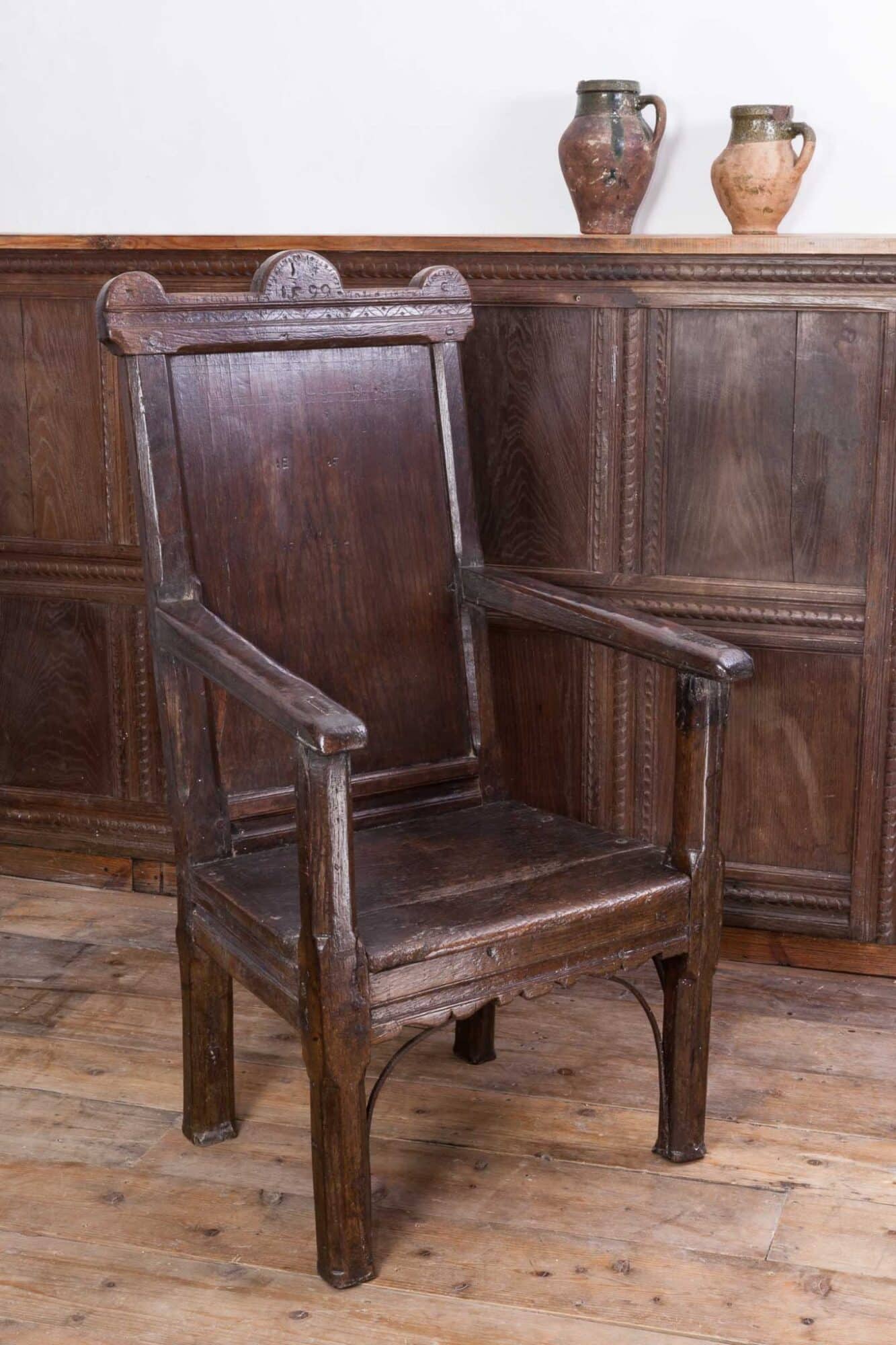 Henry VIII oak armchair