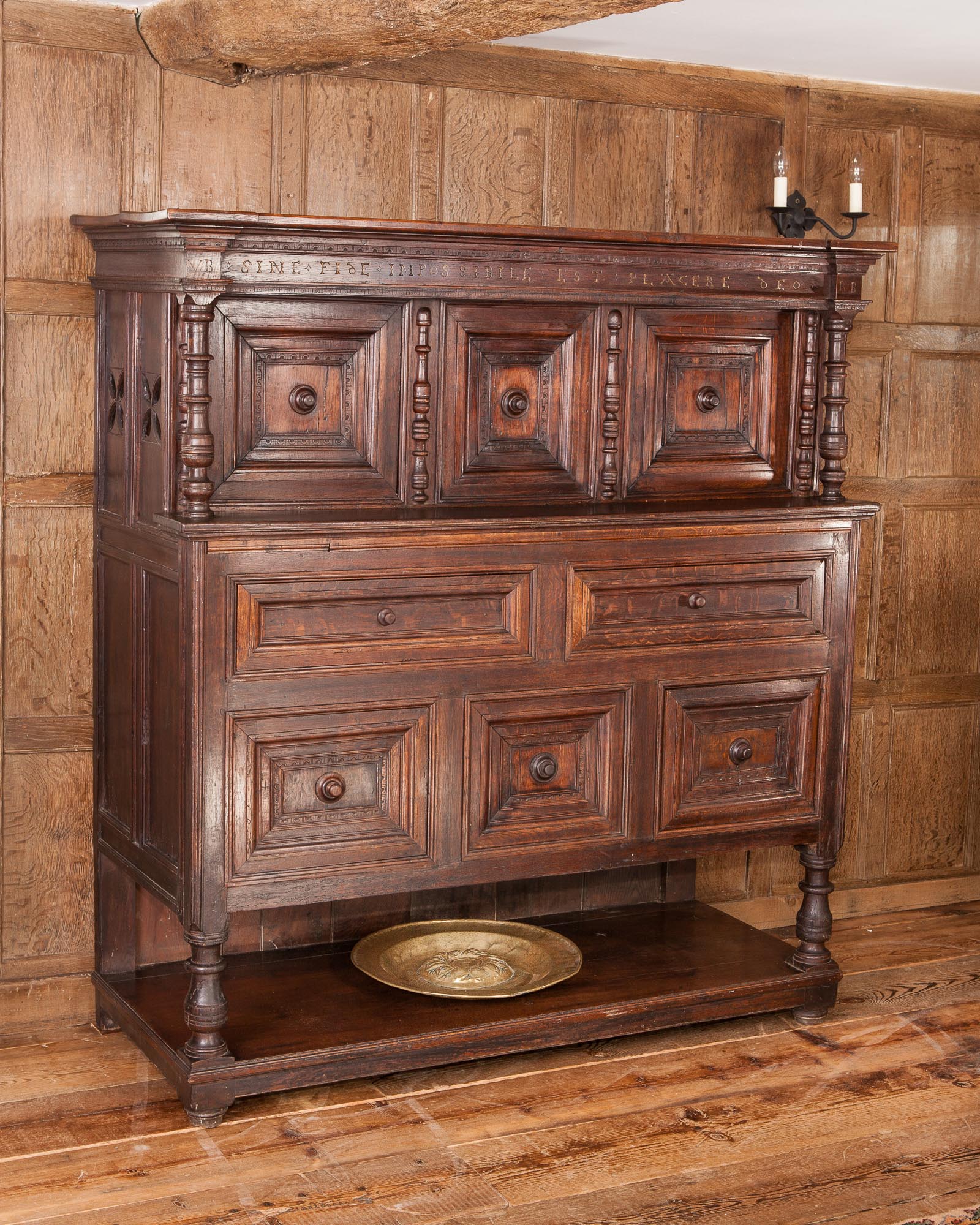 Elizabeth I inscribed cupboard