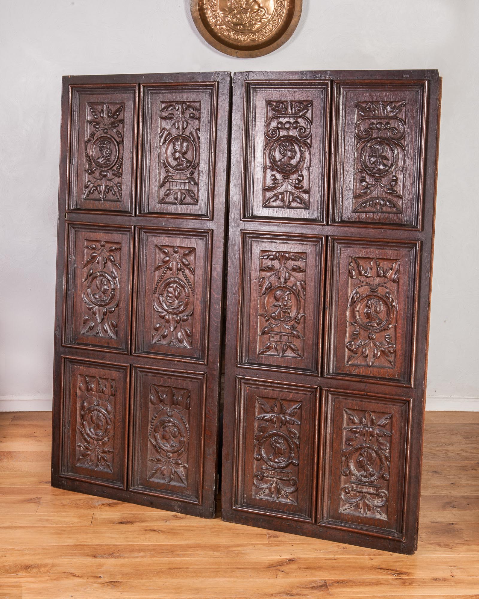 Renaissance  portrait panel doors