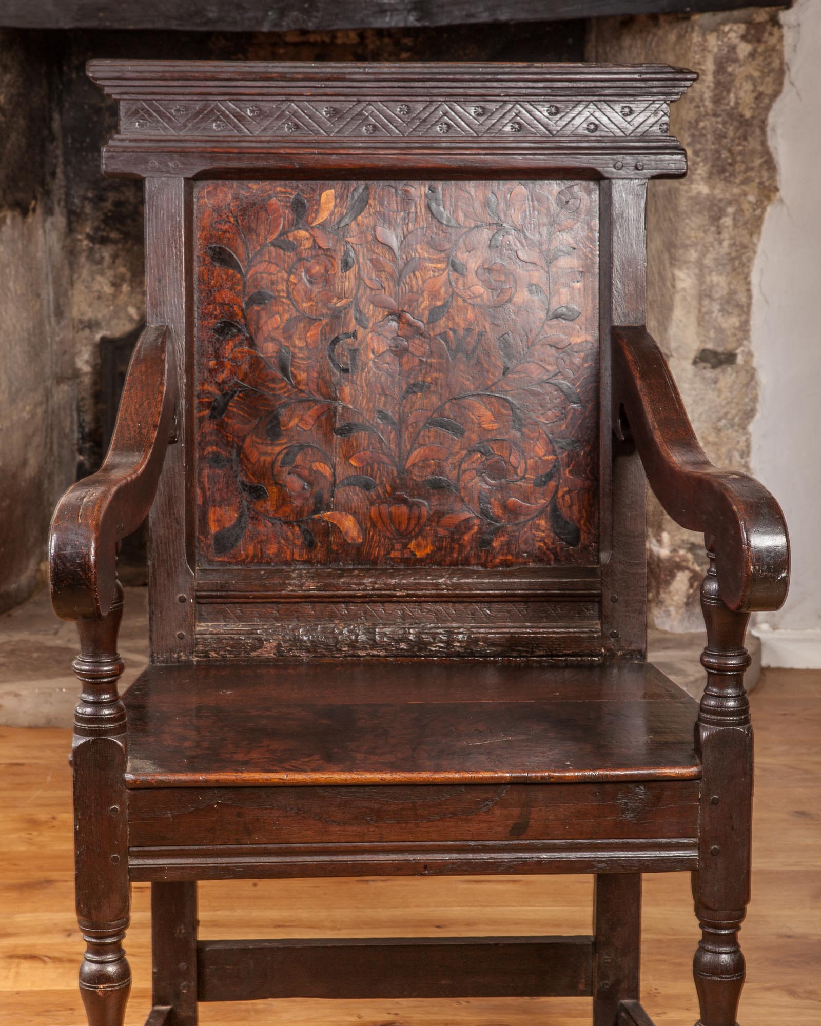 James I inlaid armchair