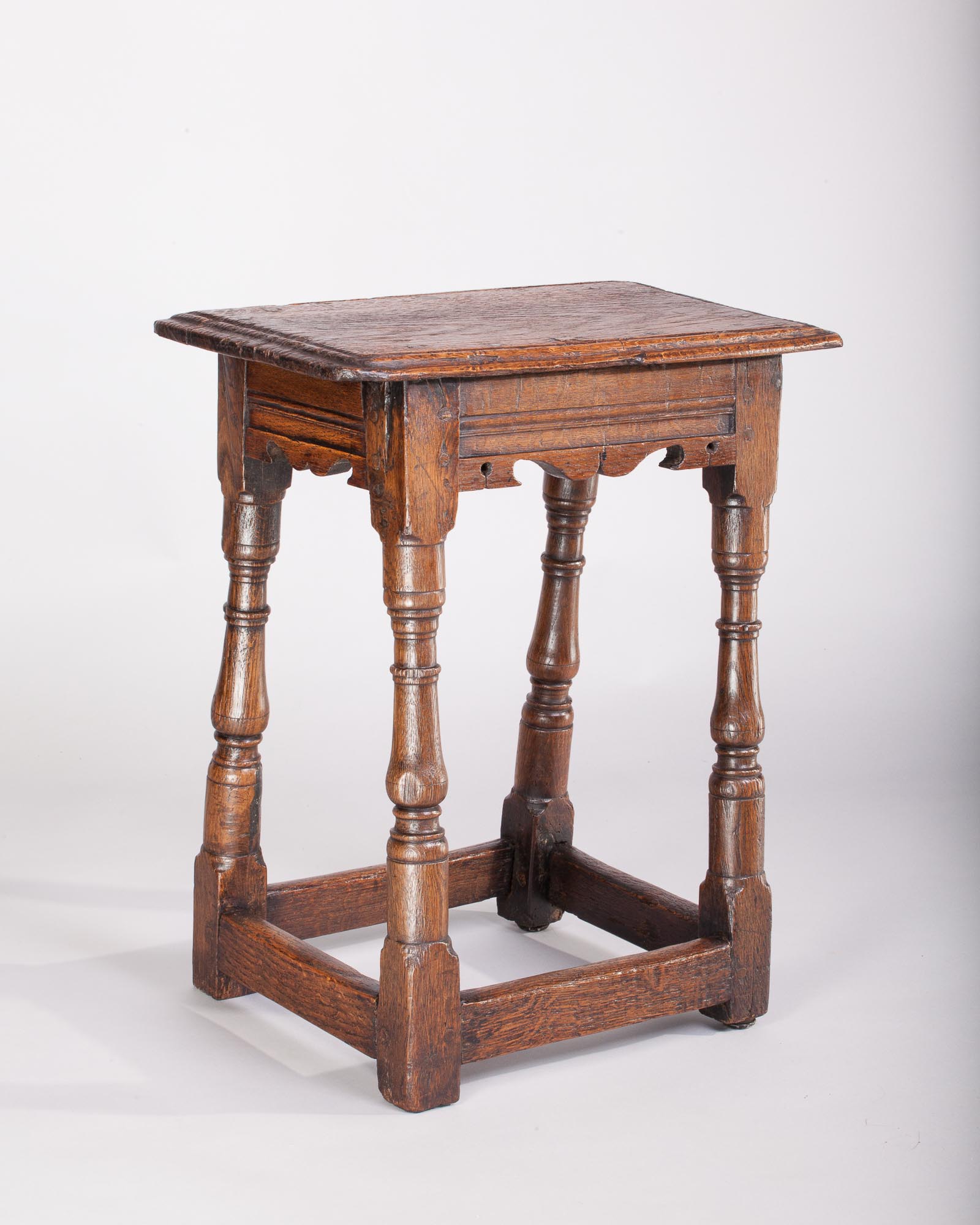 17th century joined oak stool