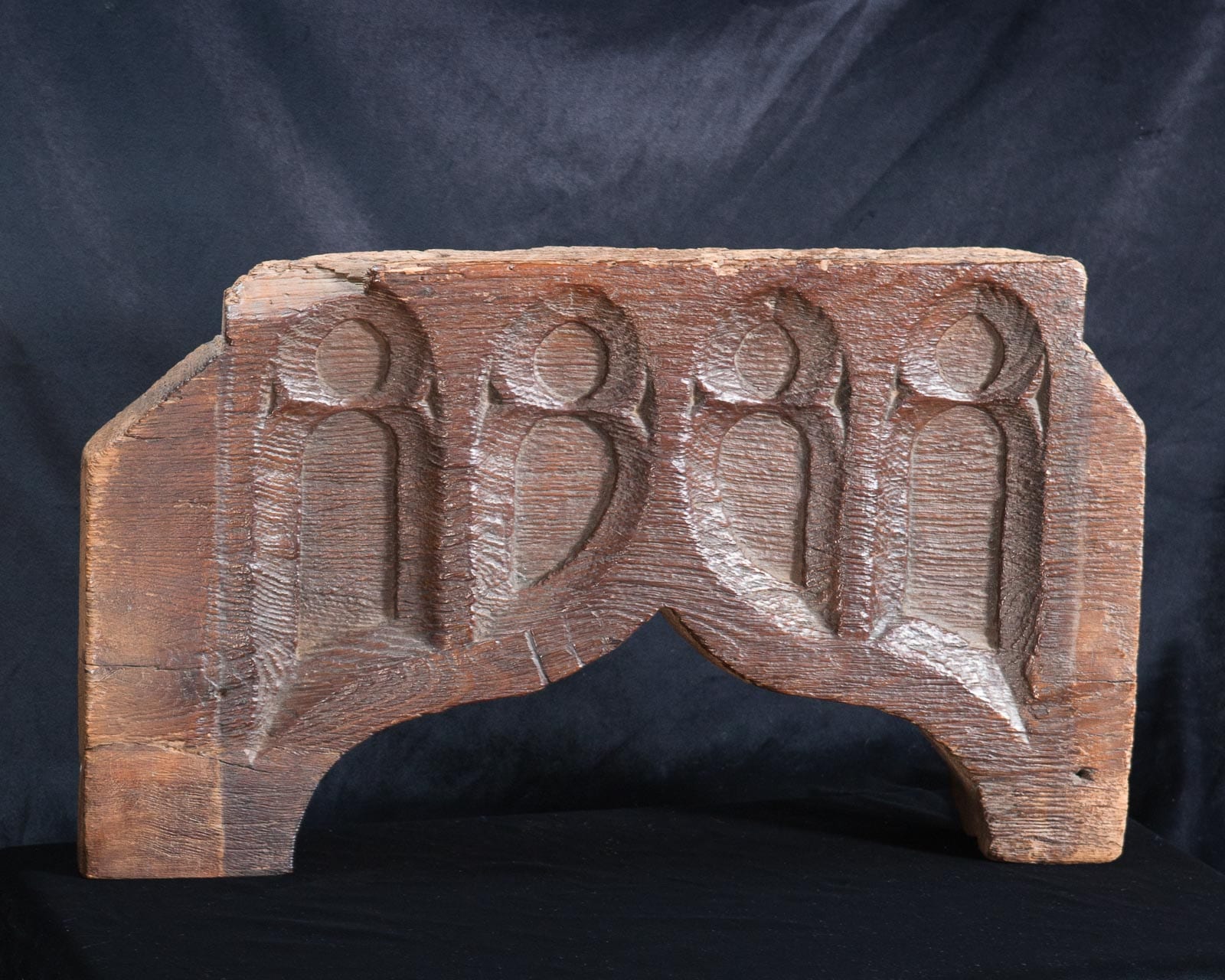 15th century carved oak tracery