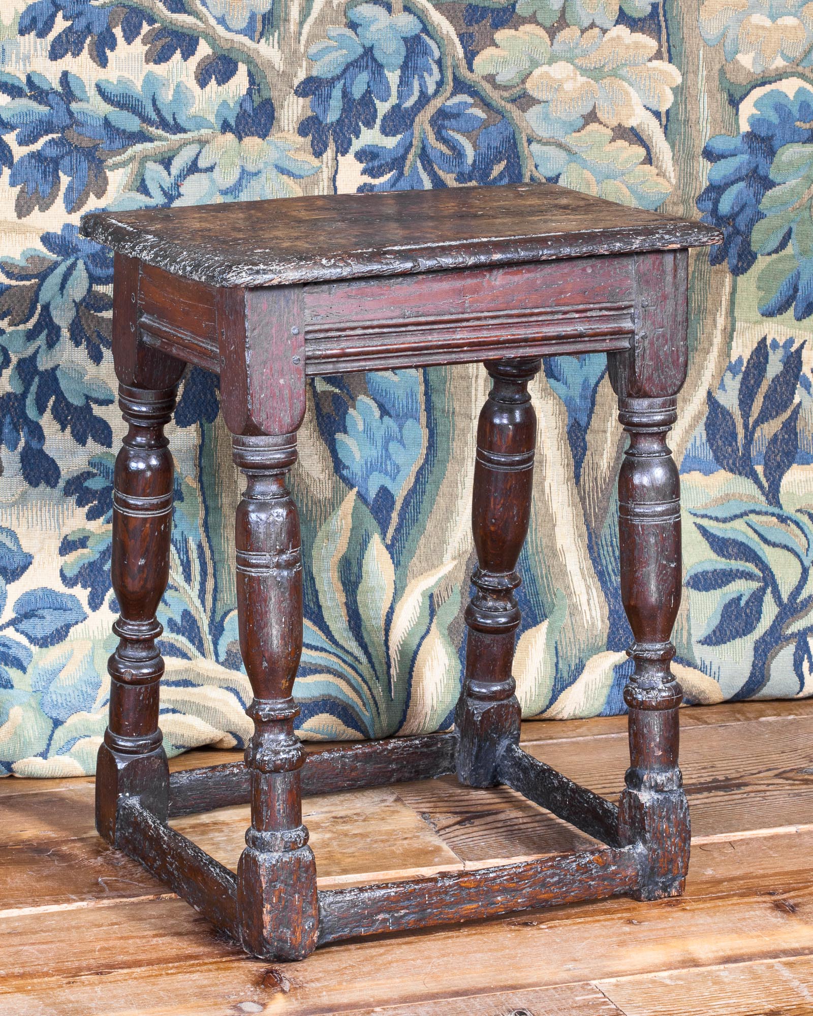 17th century oak joined stool