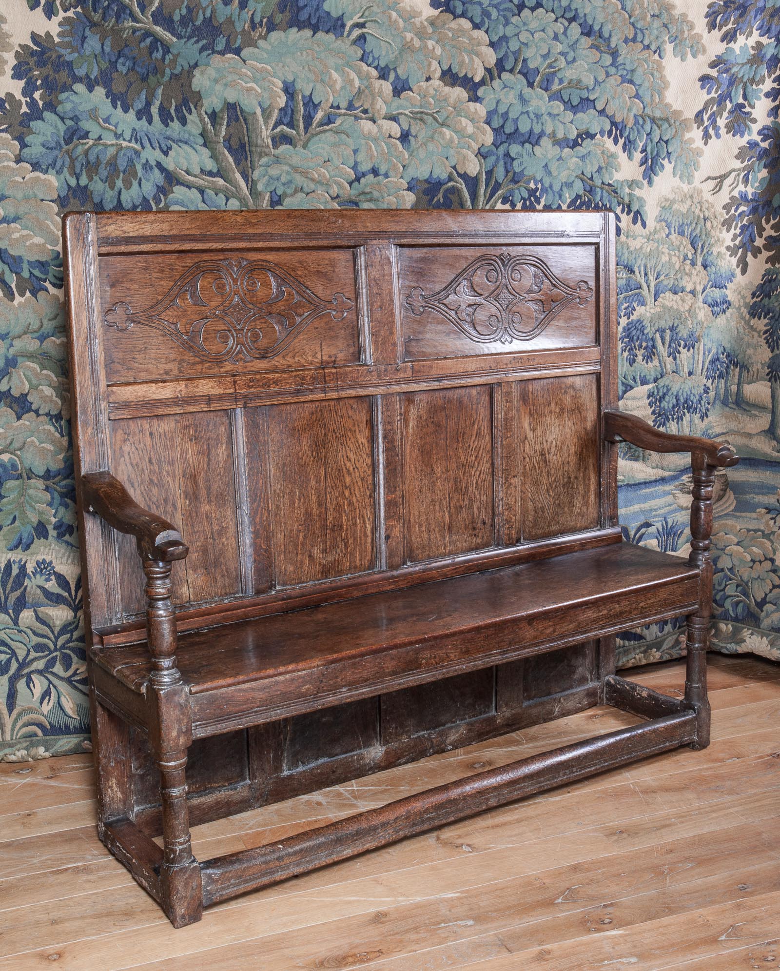 17th century oak settle